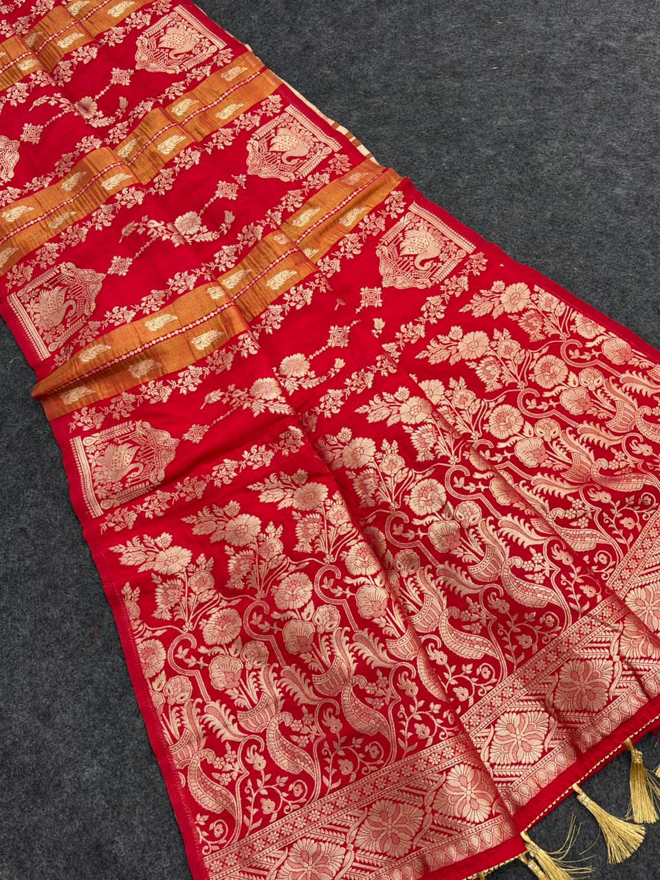 Rich Crepe Khadi tissue Paithani silk Sarees