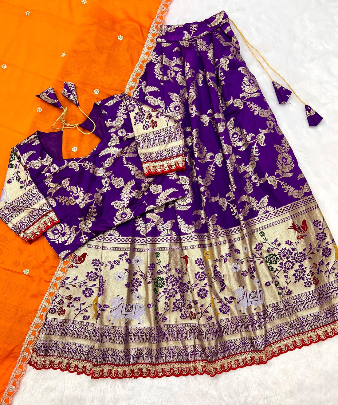 Paithani Tissue Silk Lehangas