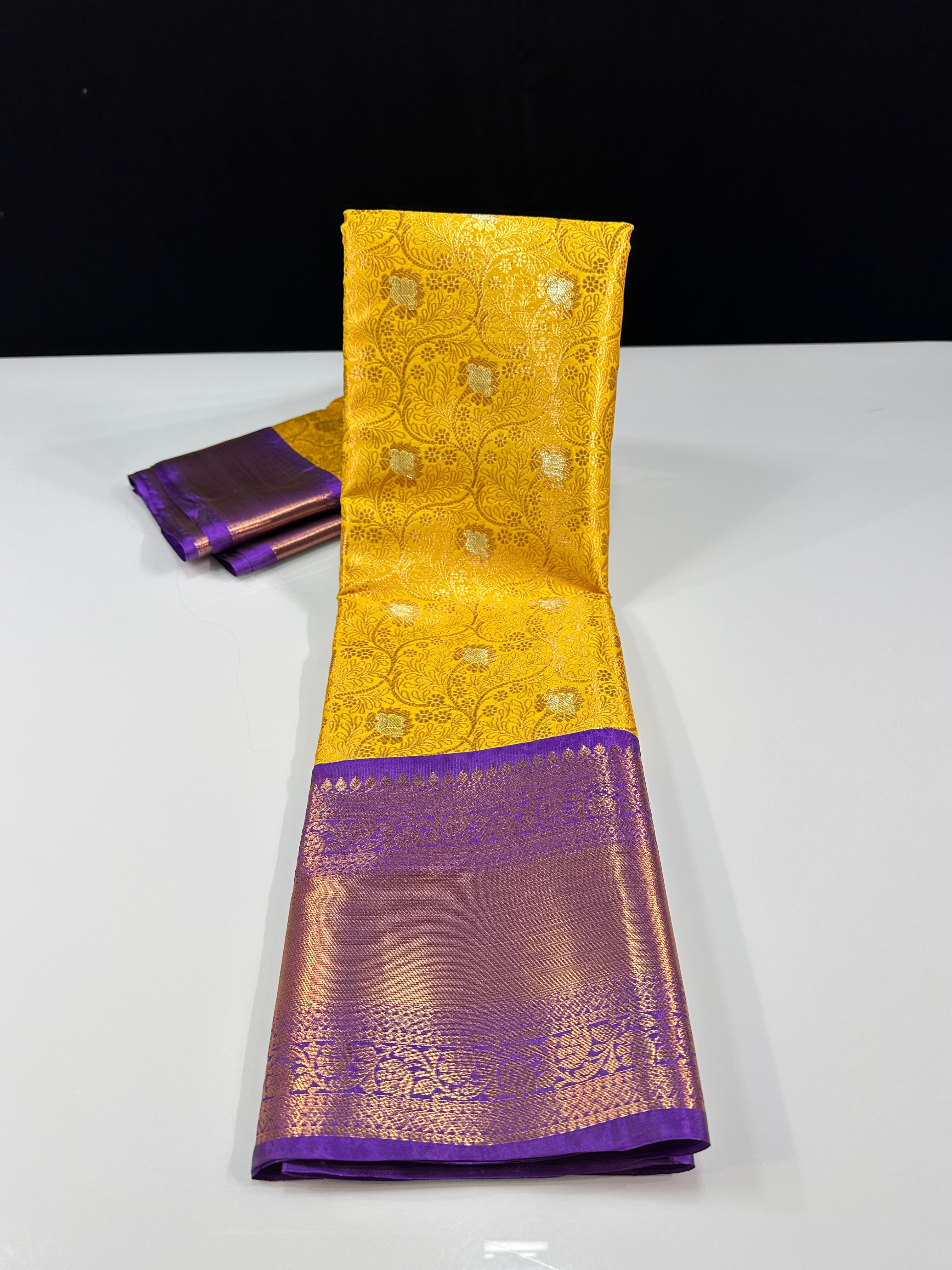 Meenakari Semi Kanchipattu Sarees