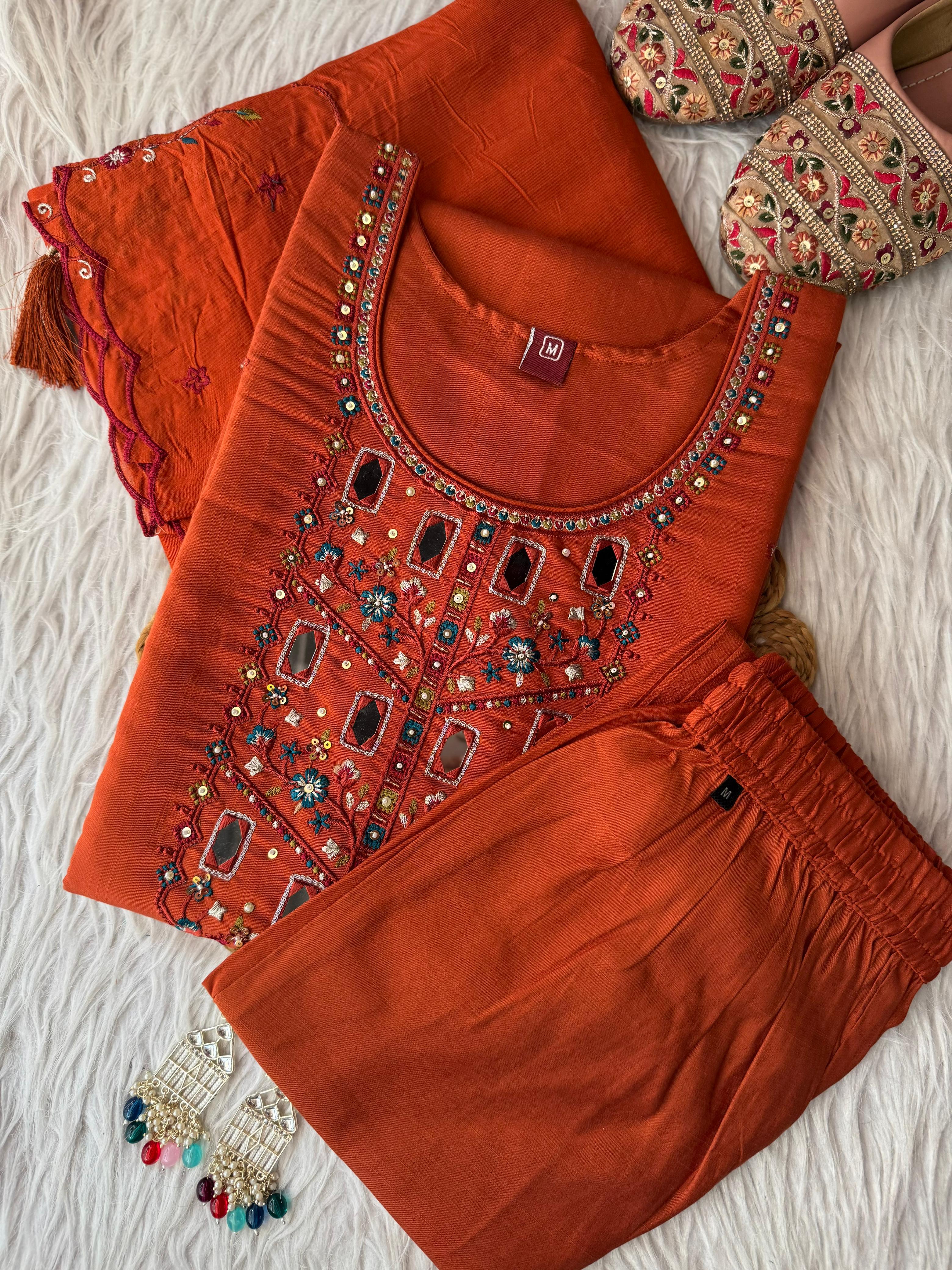 Premium Silk Cotton Kurti Sets