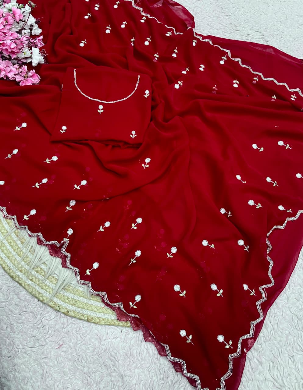 Premium Georgette Cocktails Sarees