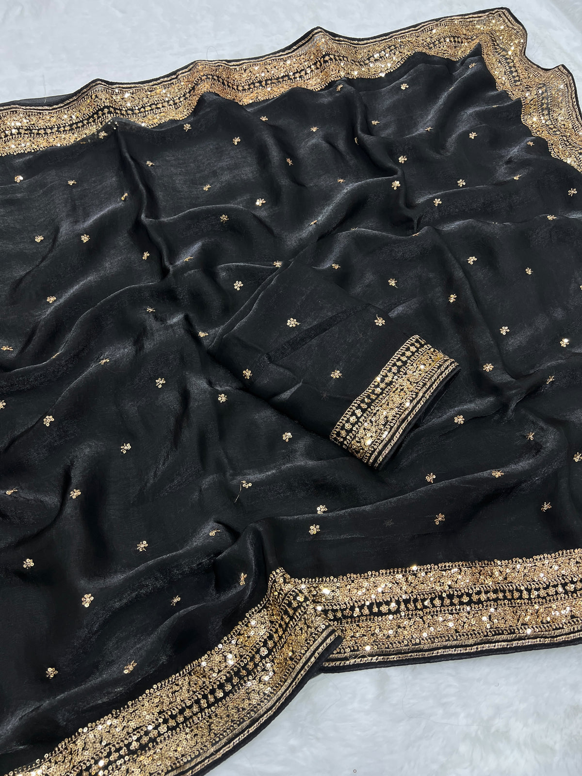 Premium Quality Space Silk Sarees with Beautiful Embroidery Cording & Sequance c-pallu work and butti work