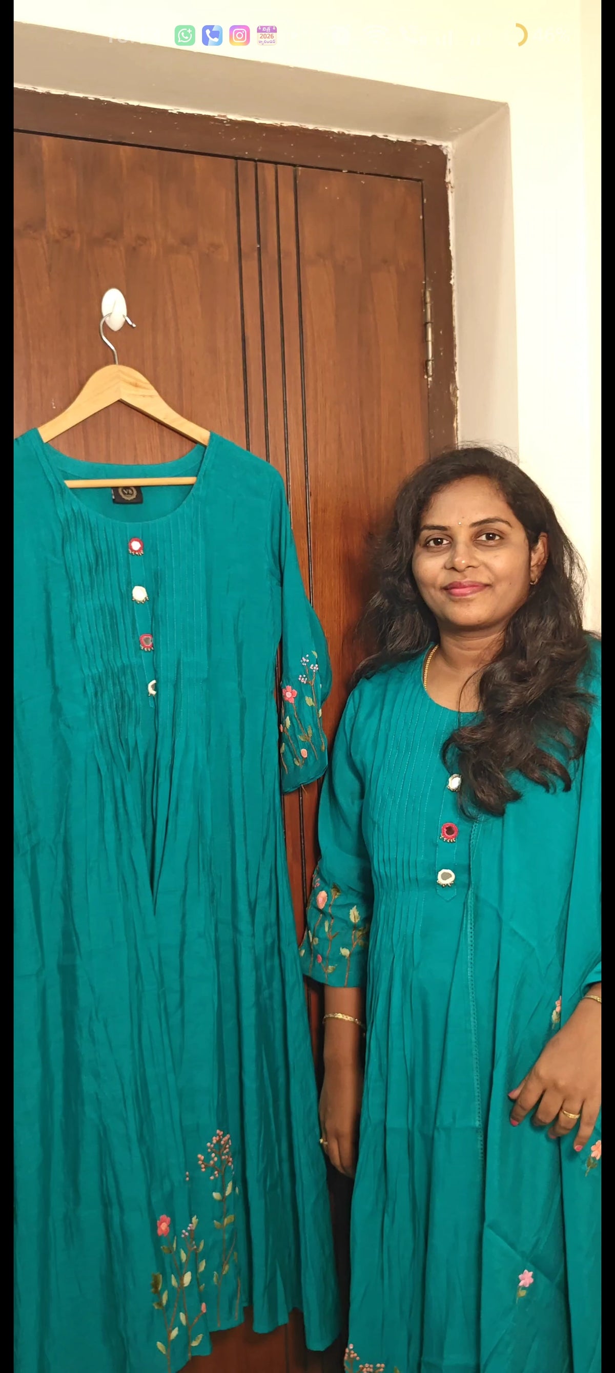 Mulchanderi Anarkali Handwork 3pc Set