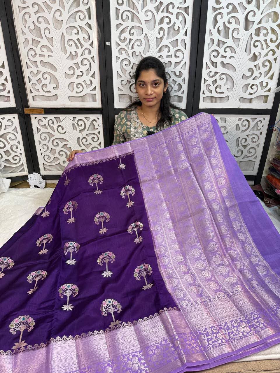 Premium Banarasi Semi Katan Silk Sarees