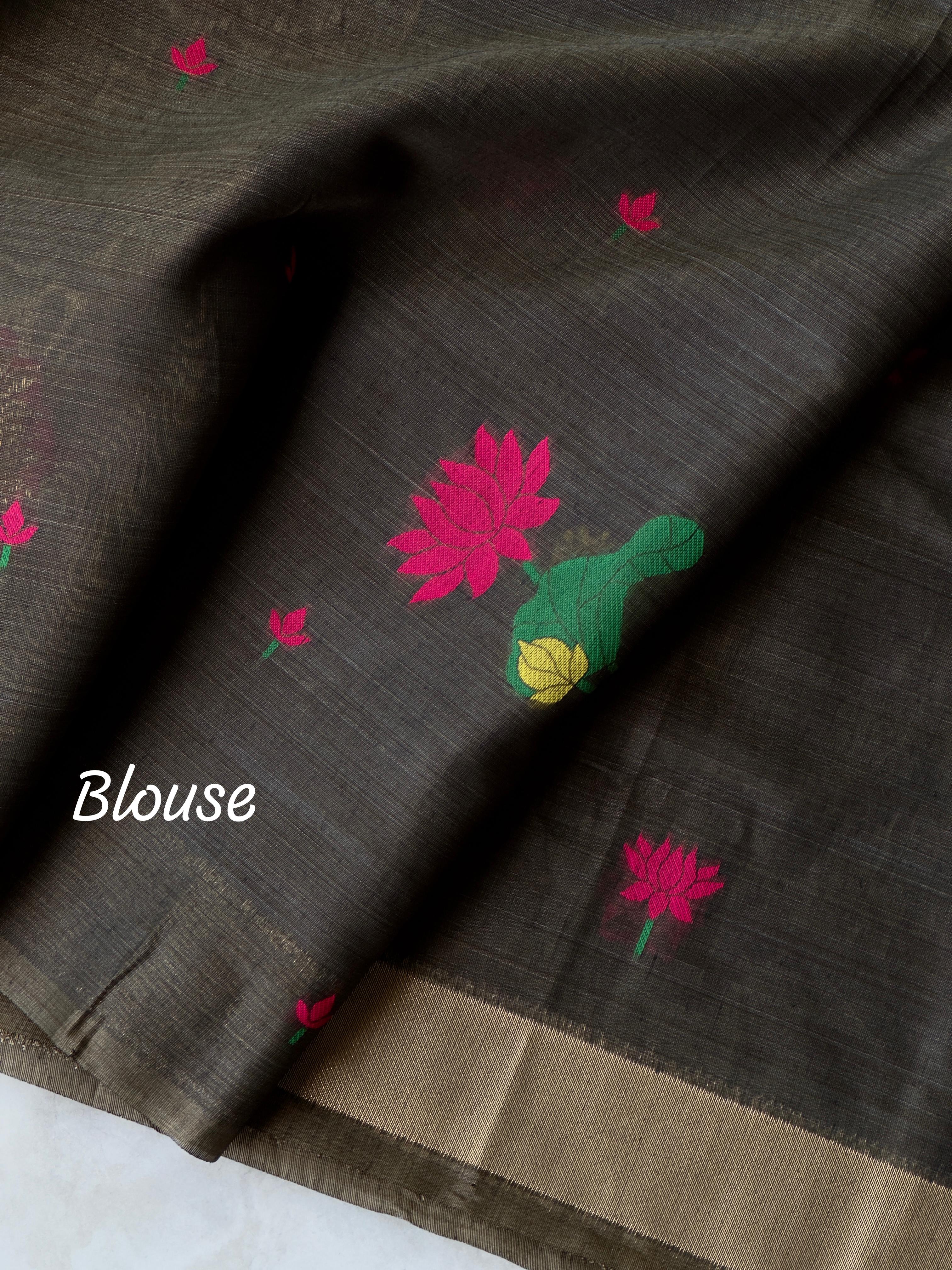 Soft Muslin Muga Jamdani Sarees