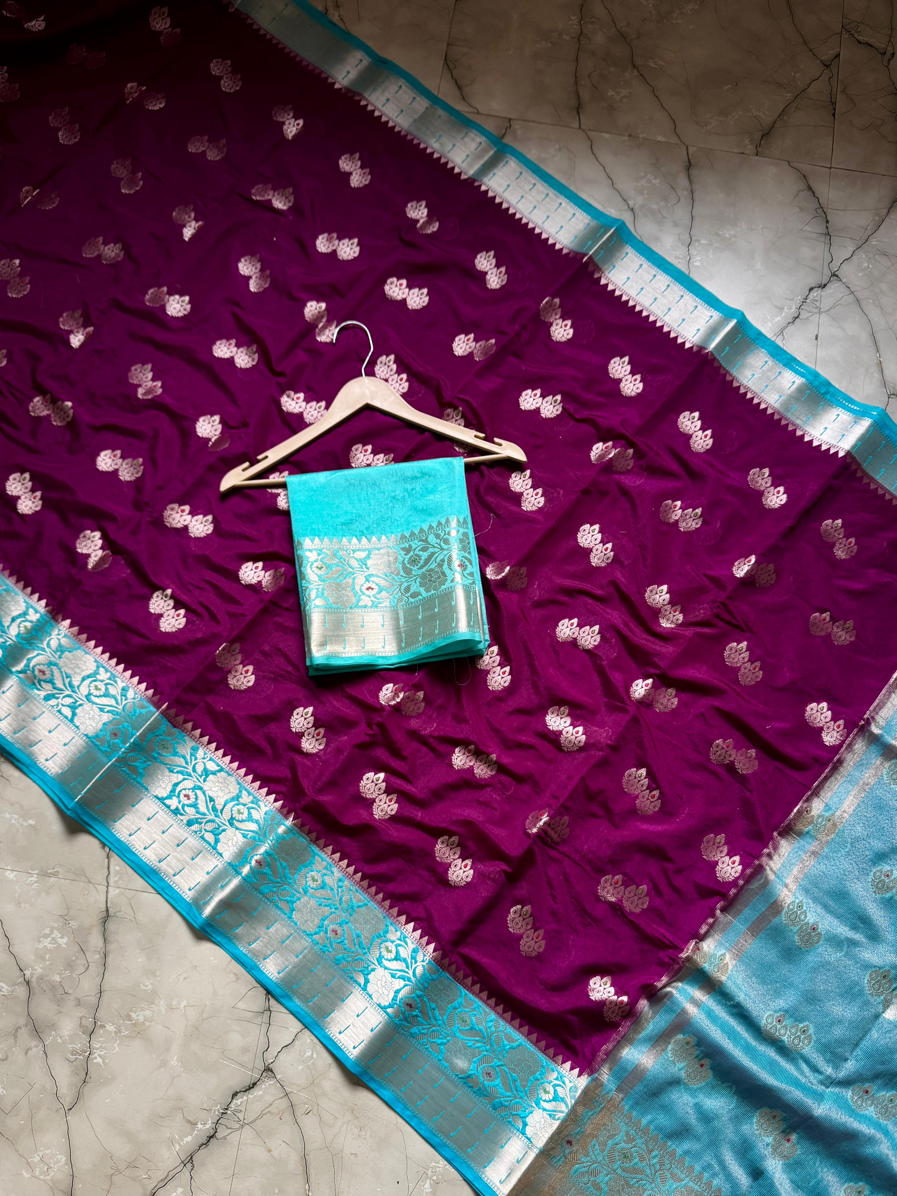Soft Banarasi Raw Mango Silk Sareea