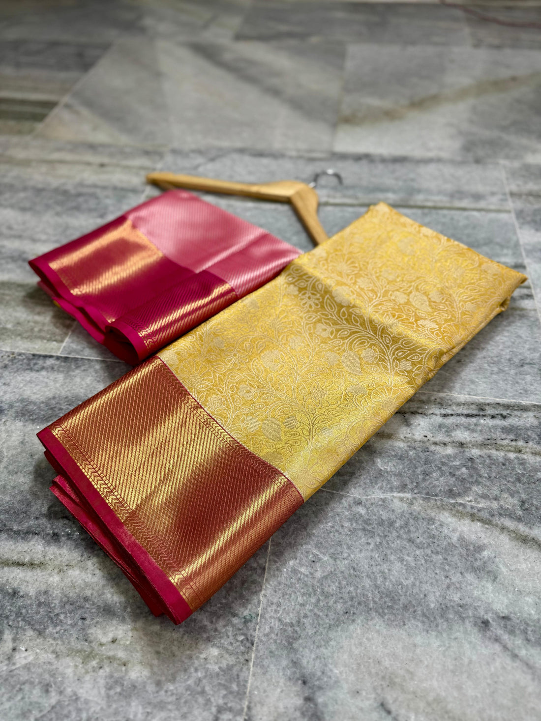 Soft Banarasi Saree with Flower Weaving