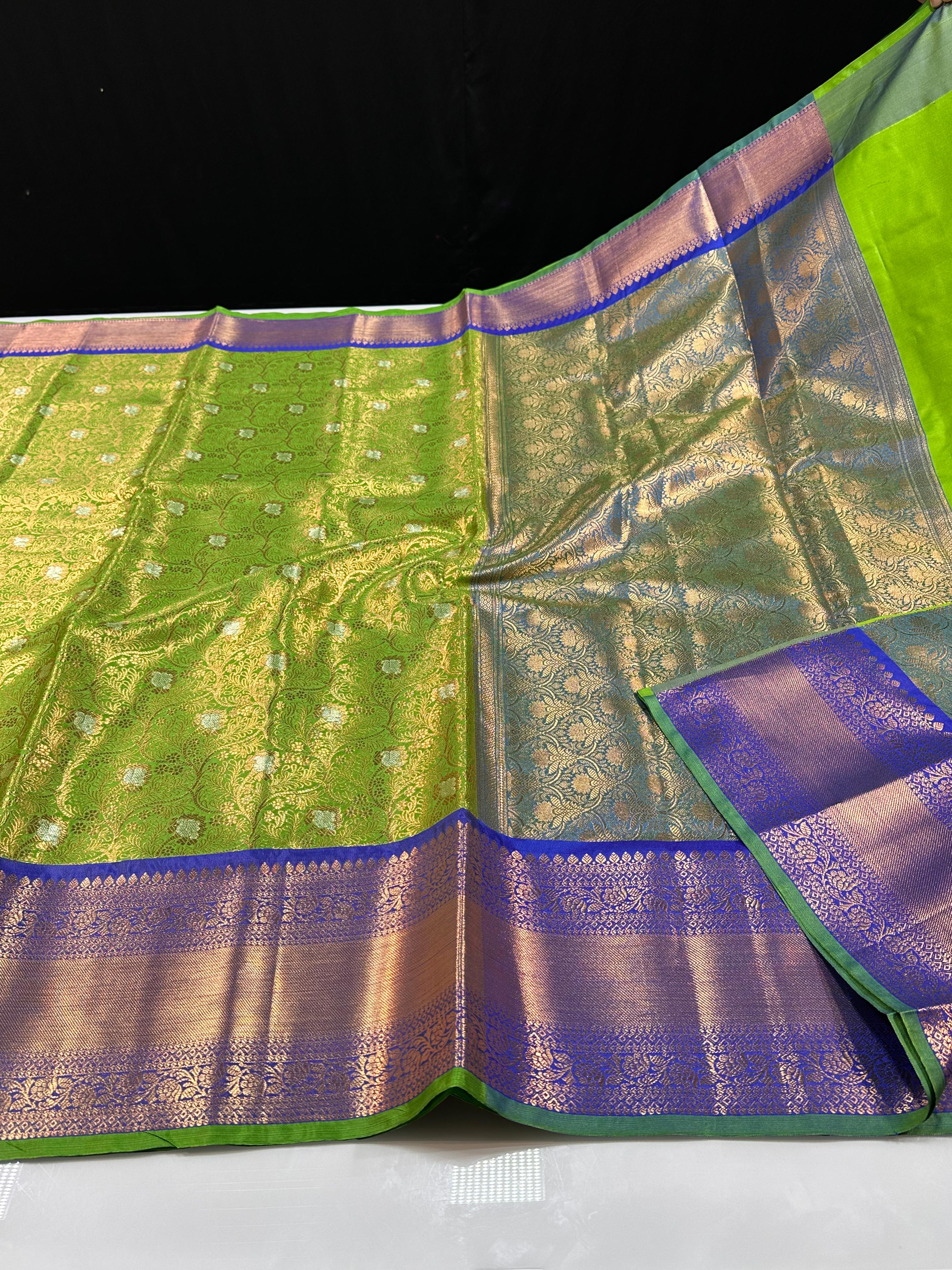Meenakari Semi Kanchipattu Sarees
