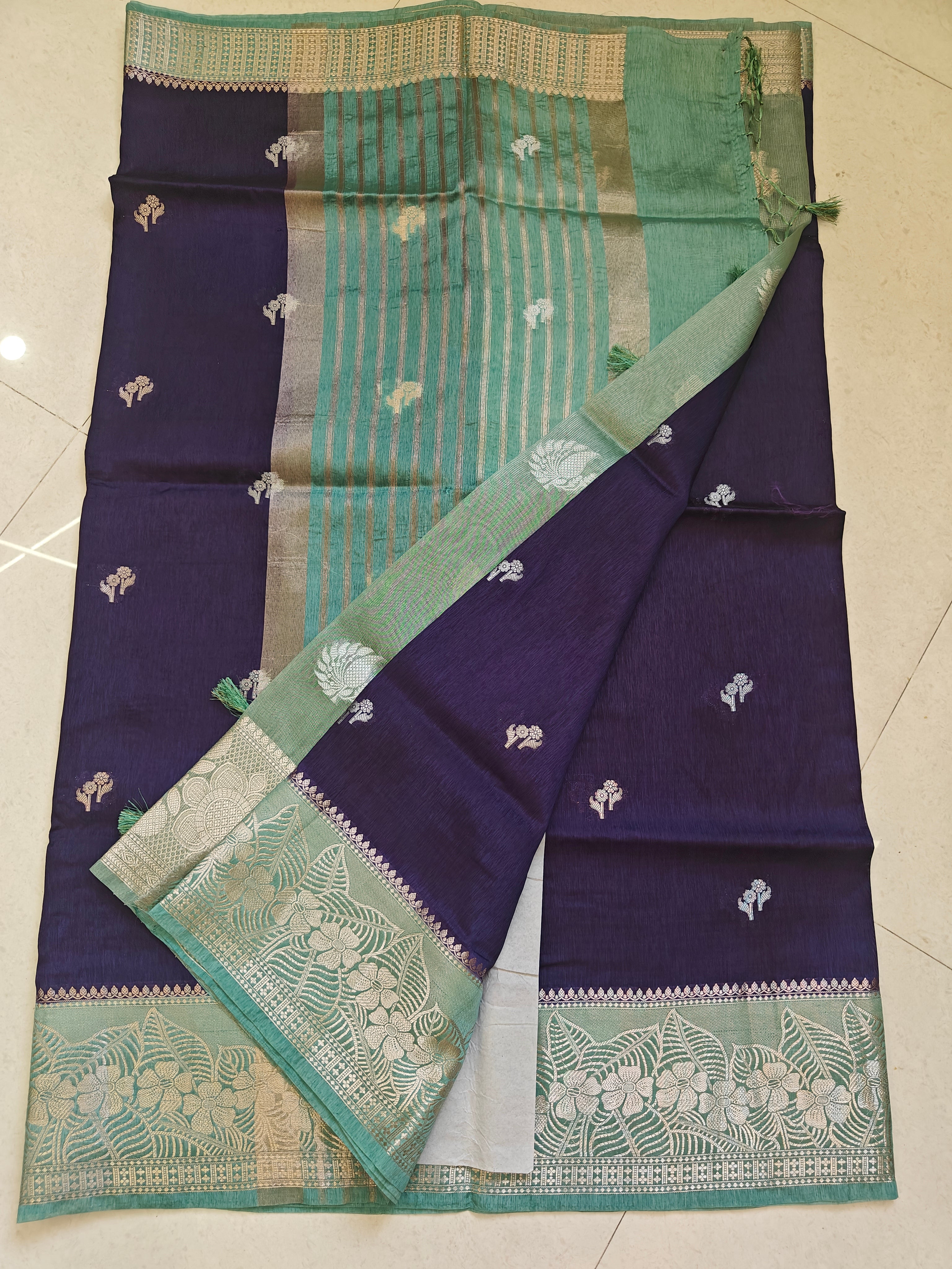 Premium Banarasi Green Mango Sarees