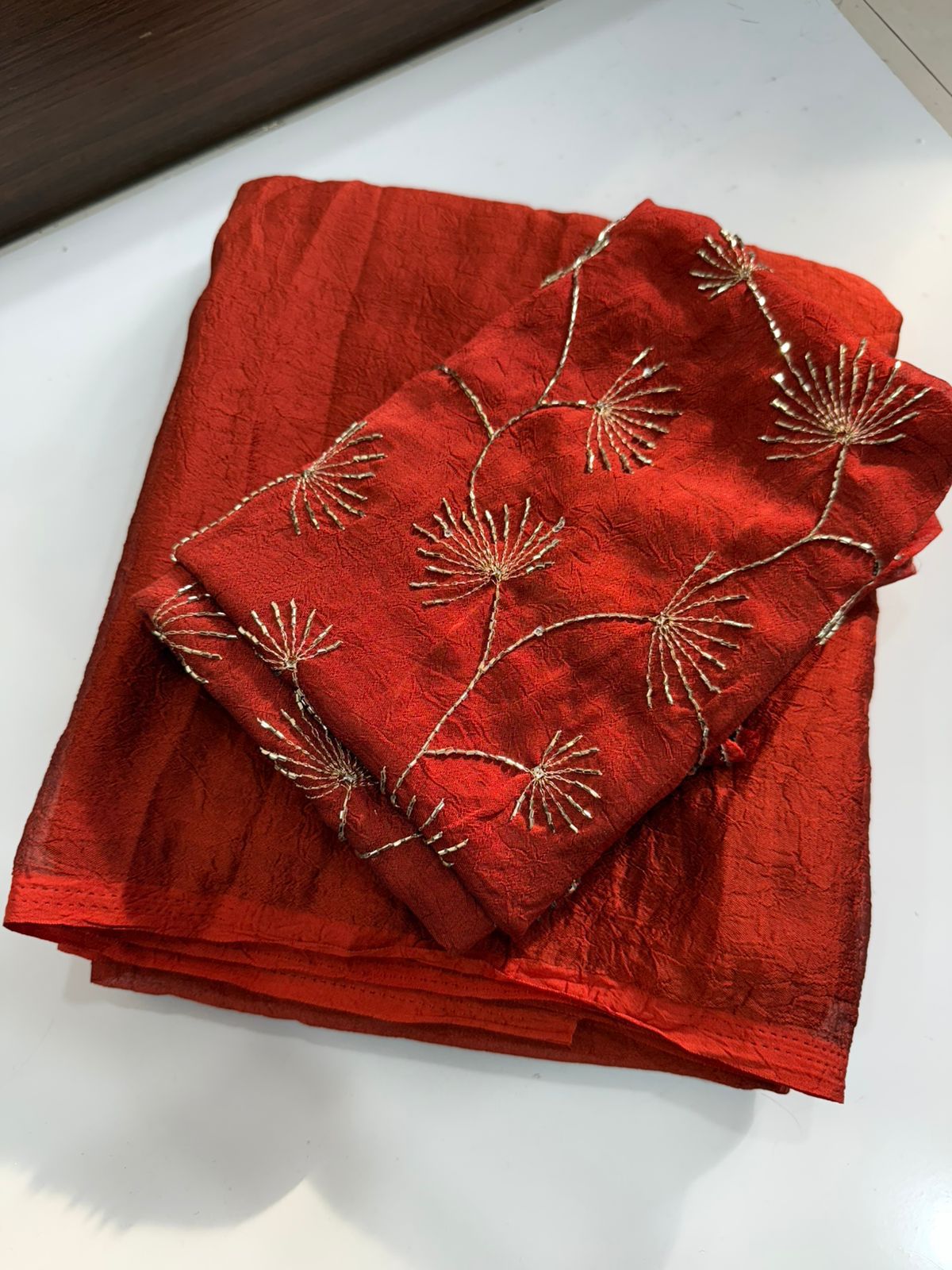 Rangoli Crush Saree with Designer Blouse