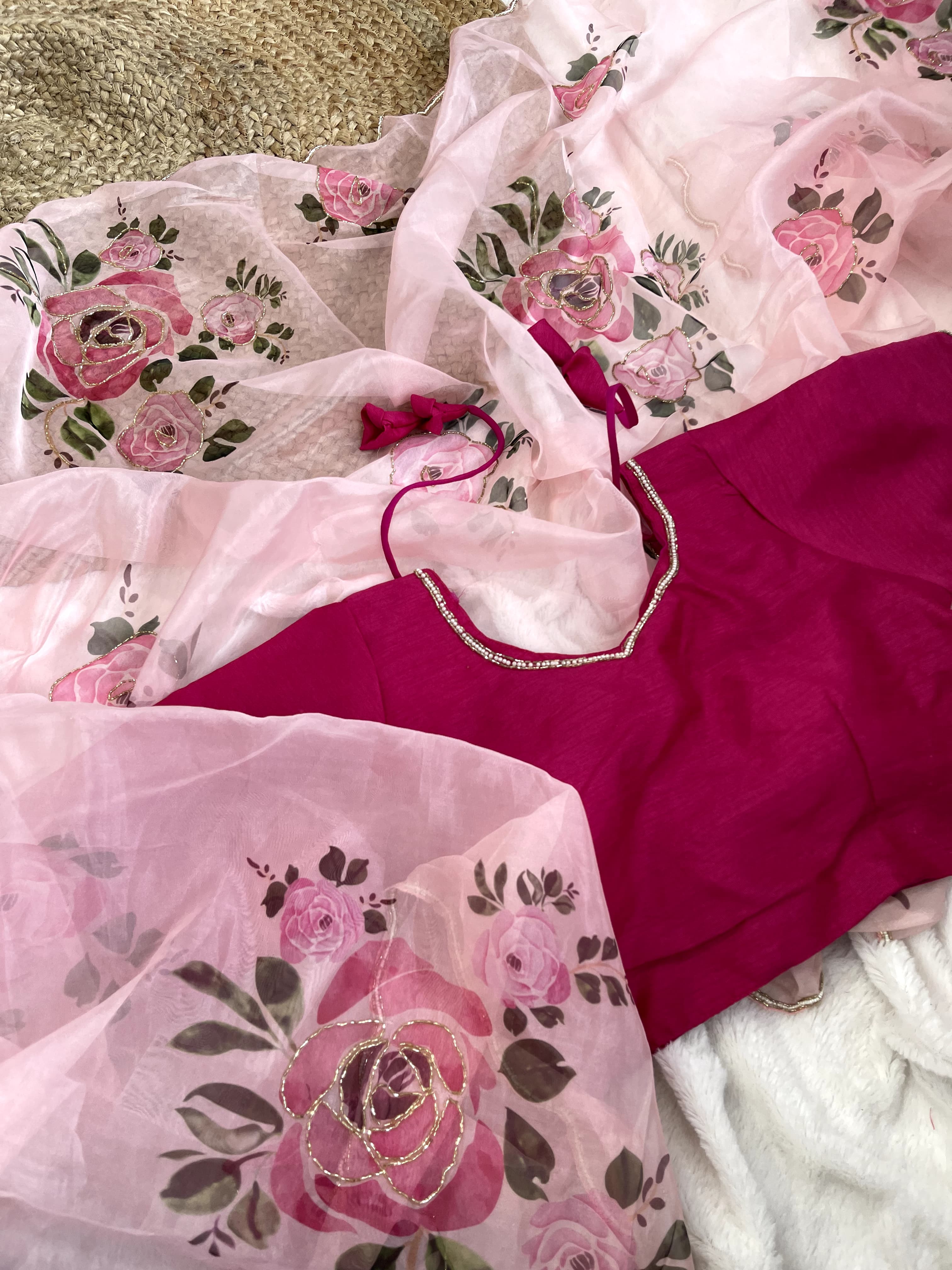 Soft Organza Silk Saree with Premium Work