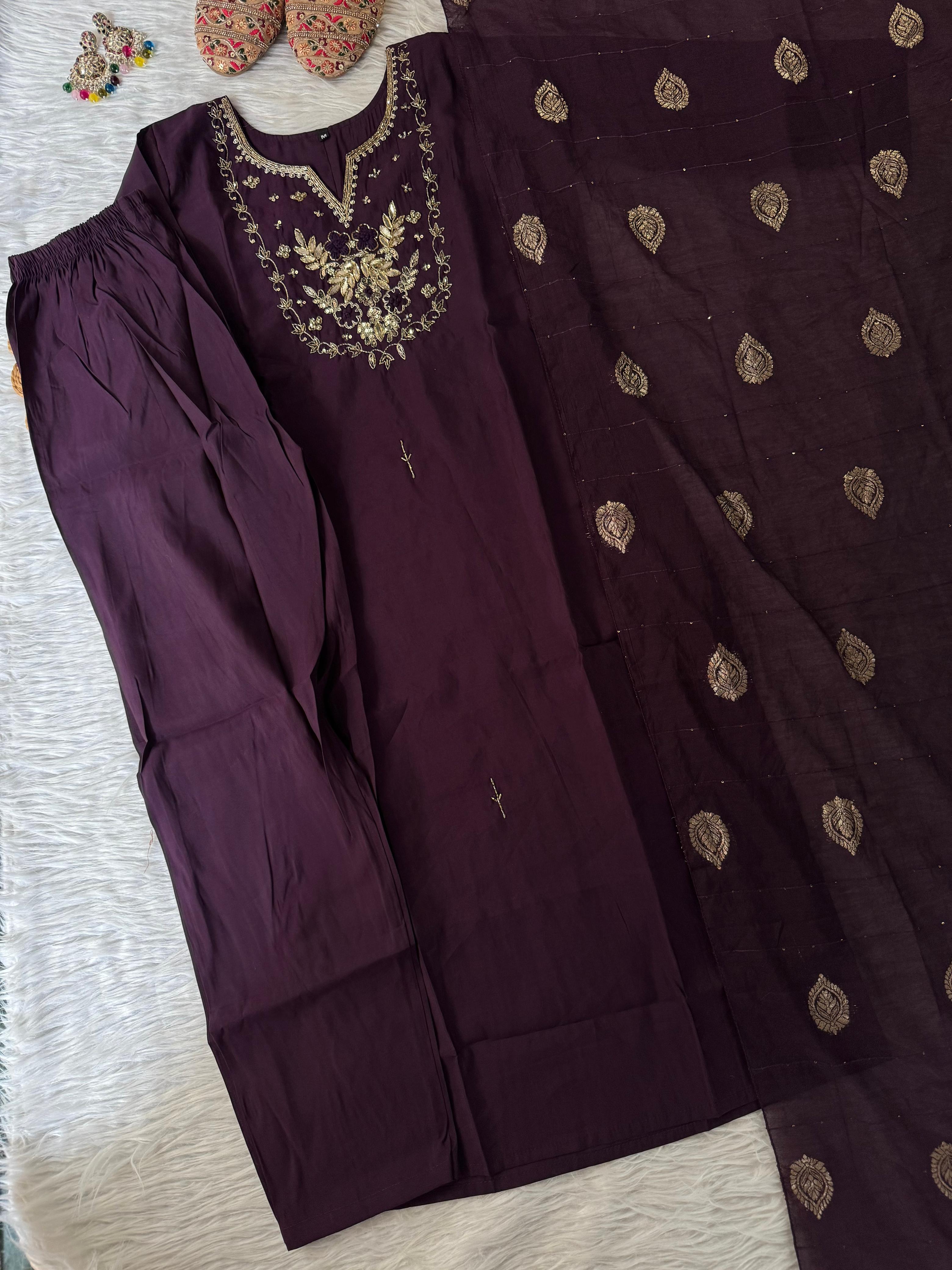 Premium Designer 3 Piece Kurti Set