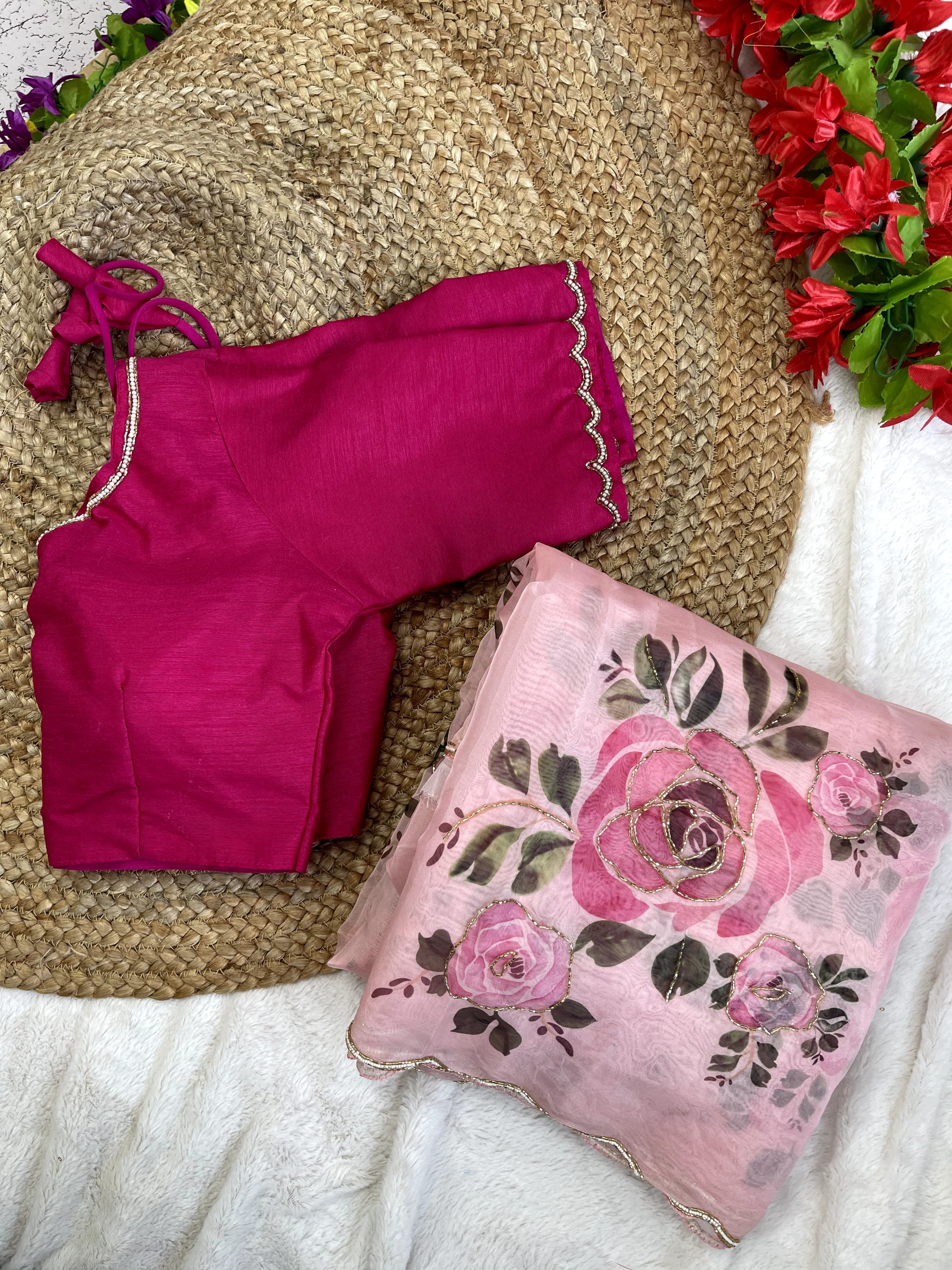 Soft Organza Silk Saree with Premium Work