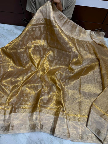 Gold & Silver Banarasi Soft Tissue Silk Sarees