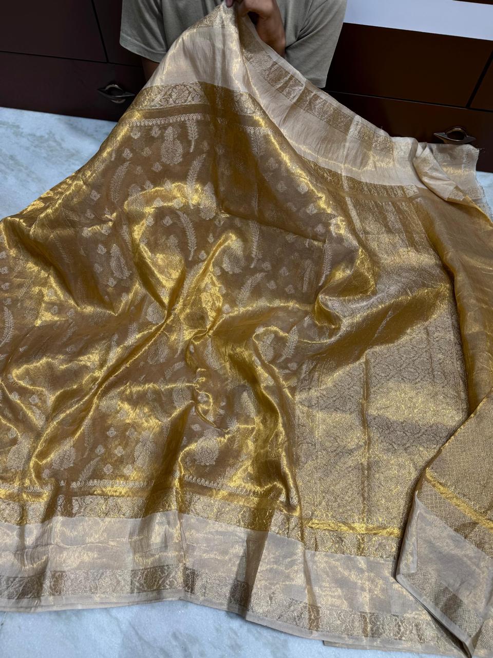 Gold & Silver Banarasi Soft Tissue Silk Sarees