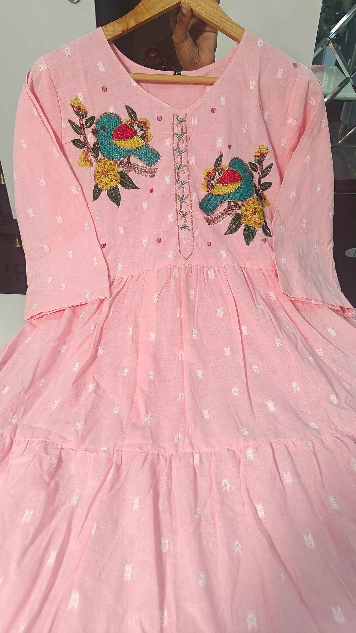 Pure Cotton Designer 3 Tier Frocks