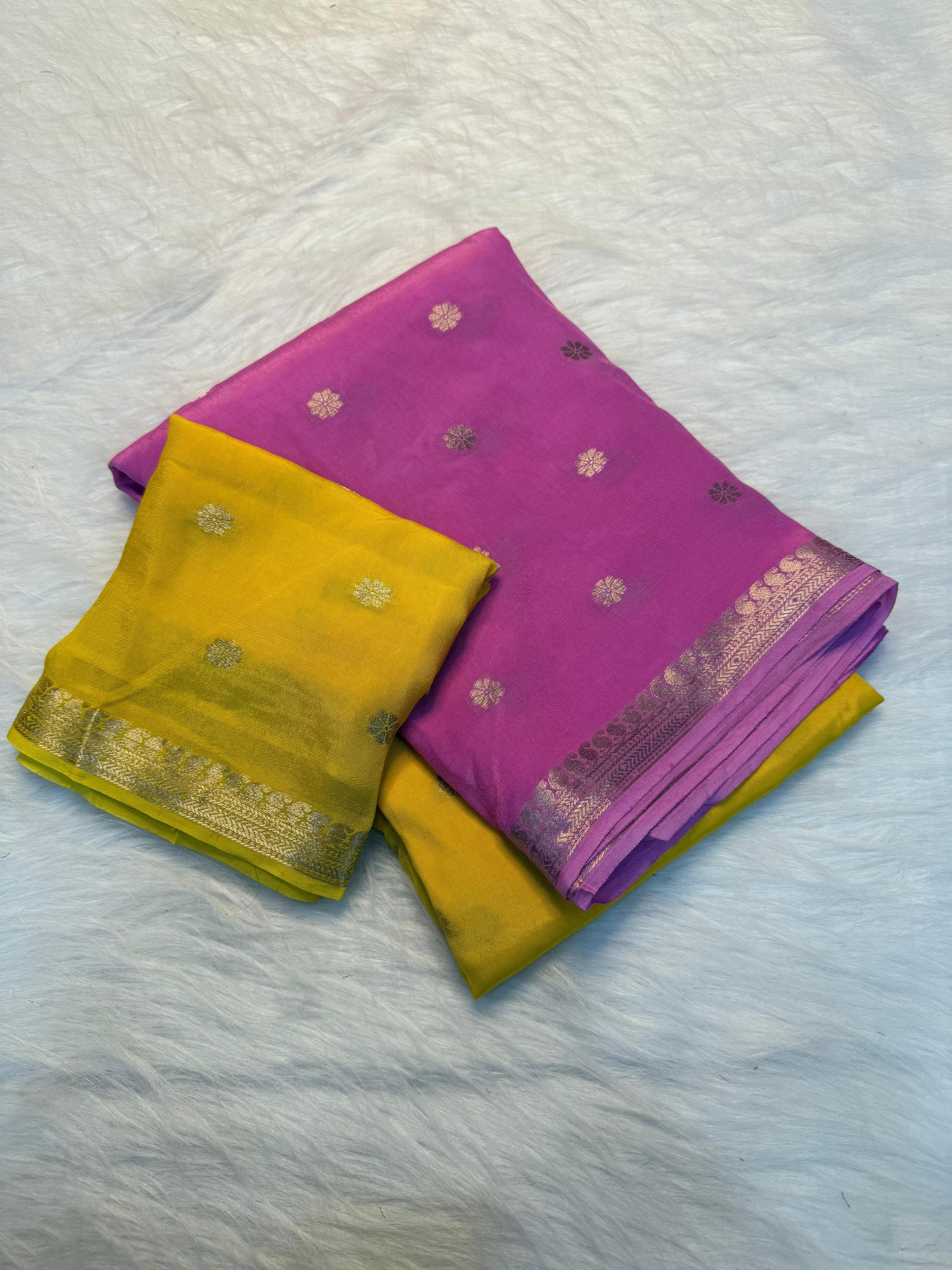 2D Pure viscose weaving jacquard sarees