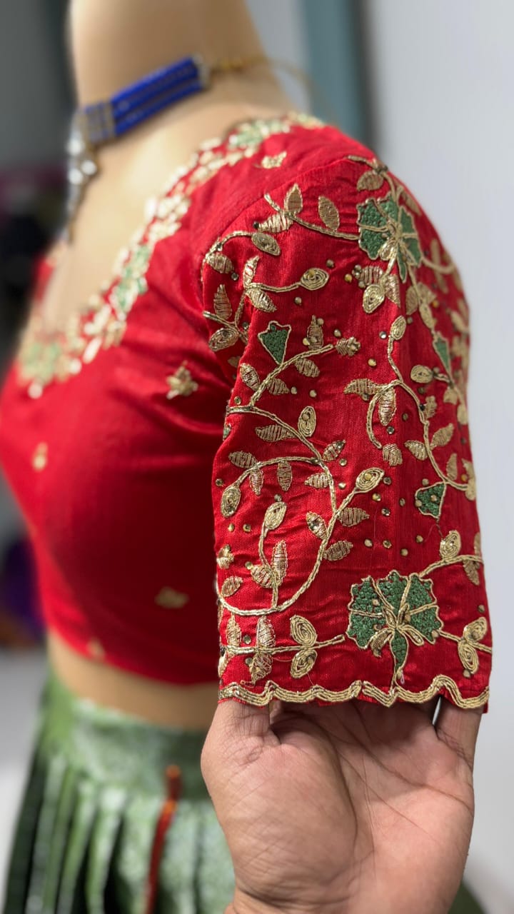 Exclusive Designer Premium Quality Pure Kanjivaram silk full stiched Lehenga