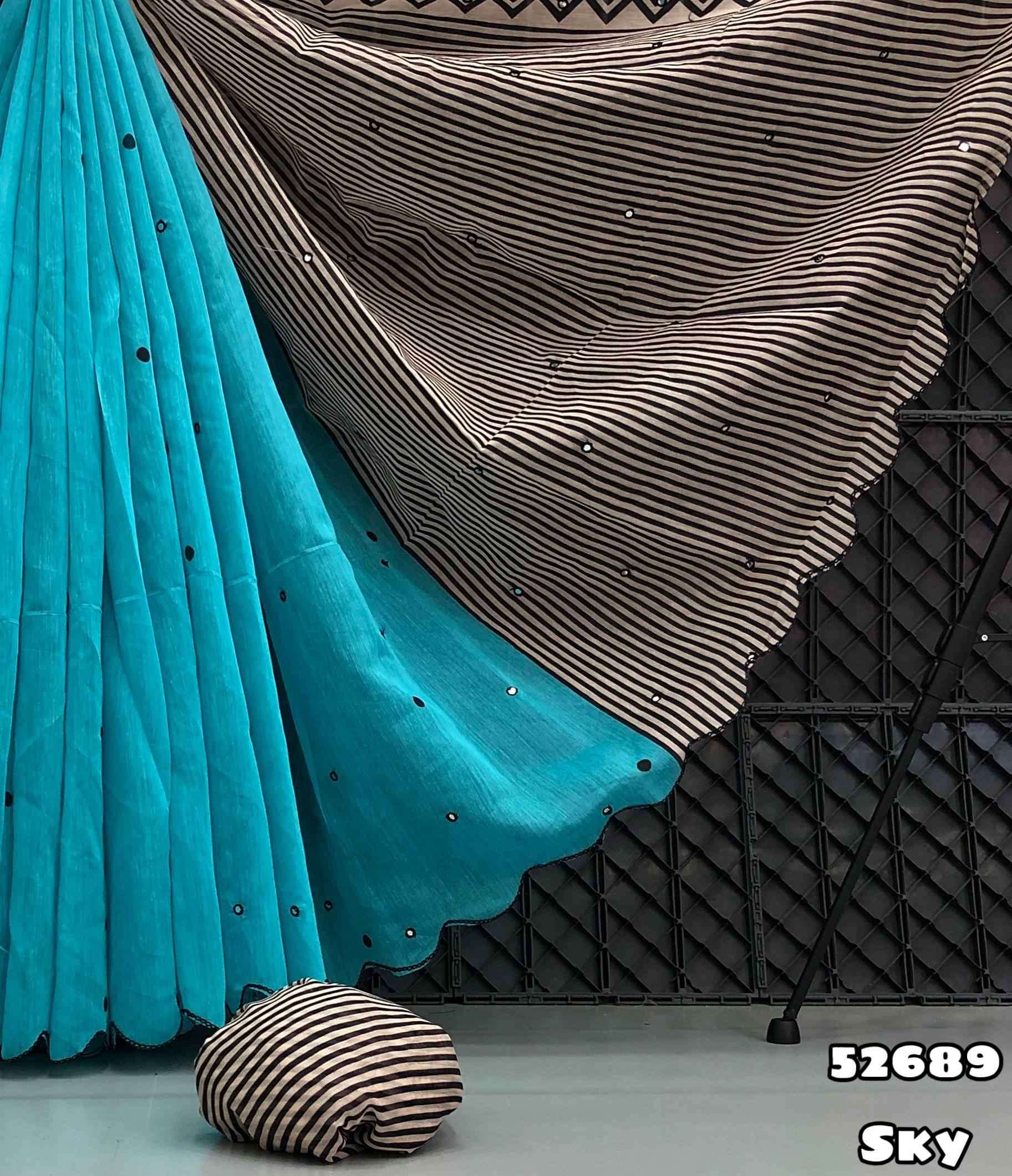 Soft Chanderi Saree with Embroidery Work