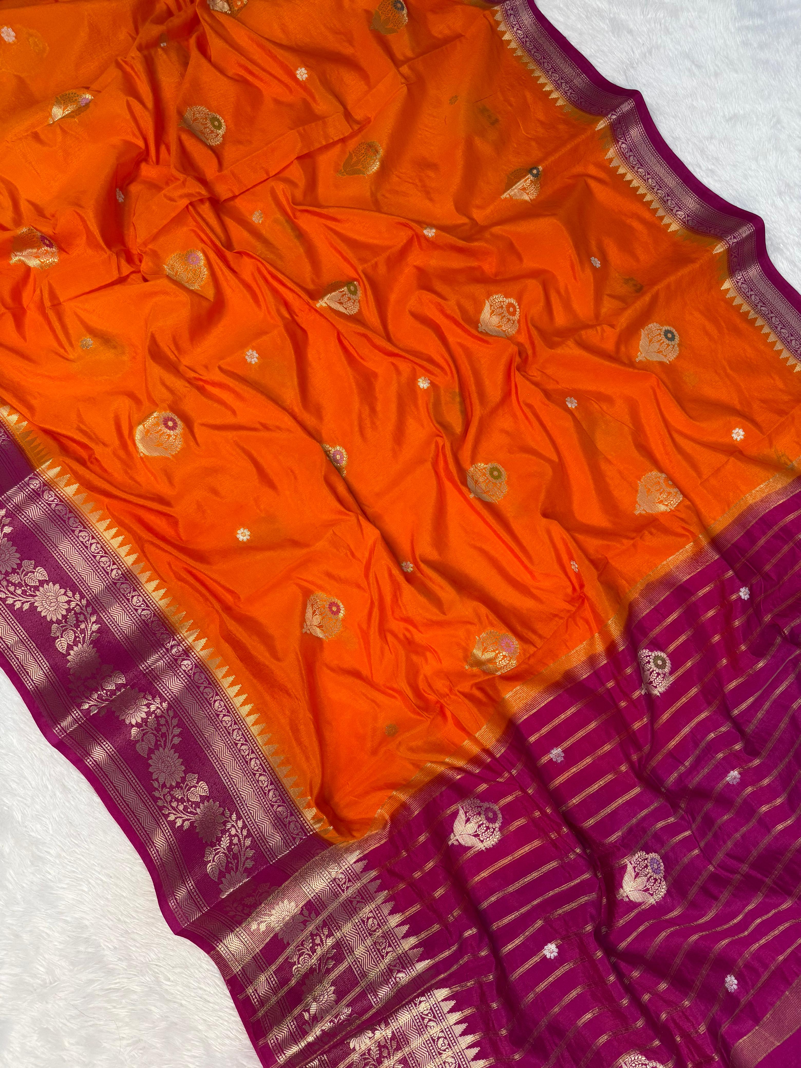 Light Weight Banaras Dyble Dupion Silk Saree