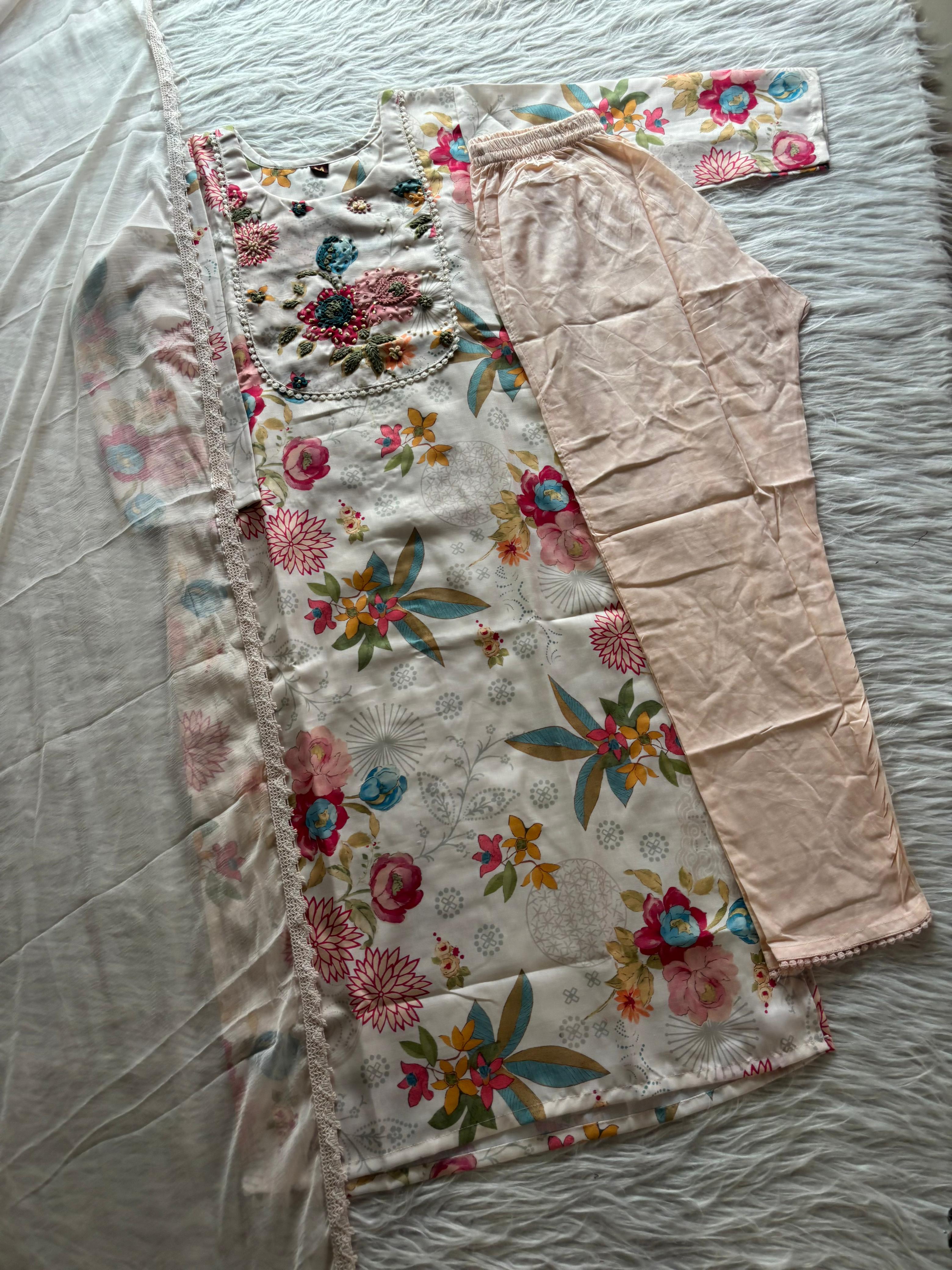 Launching New Designers Kurti Pent Dupatta Sets