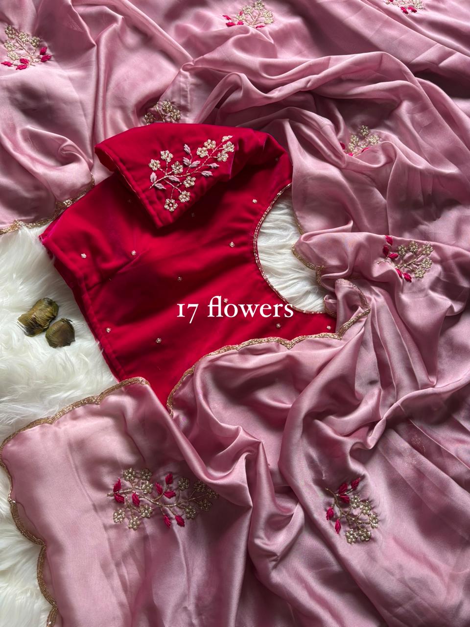 Elegant Rangoli Silk Saree with Maggam Work