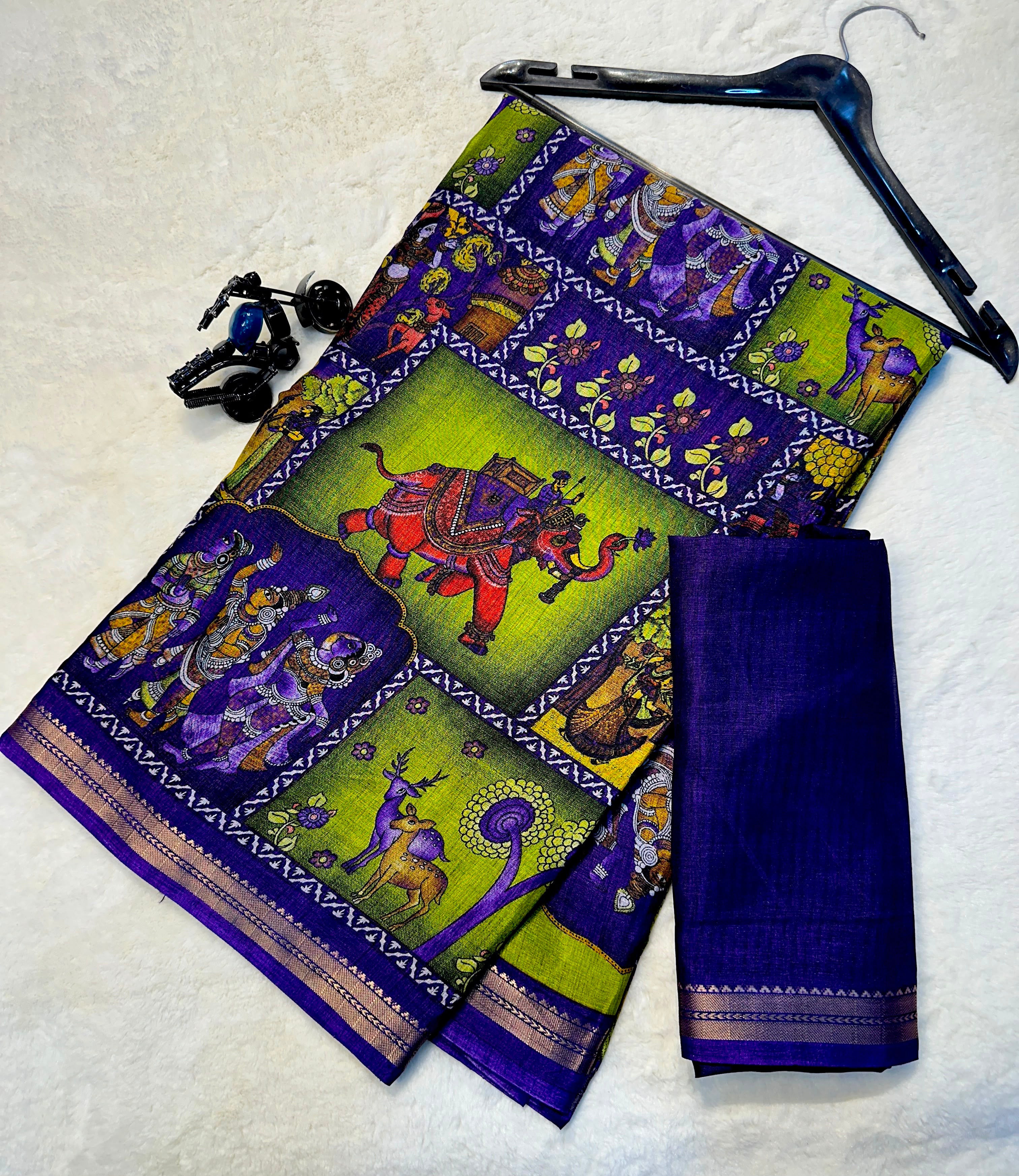 Designer Tusser Silk Sarees