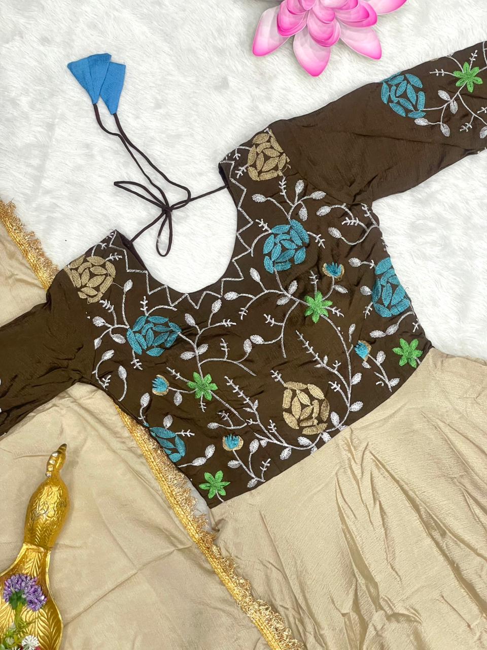 Fully Stitched Chinon Gowns