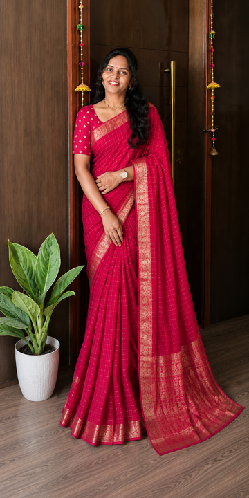 Pure Viscose Georgette Saree with sequence work