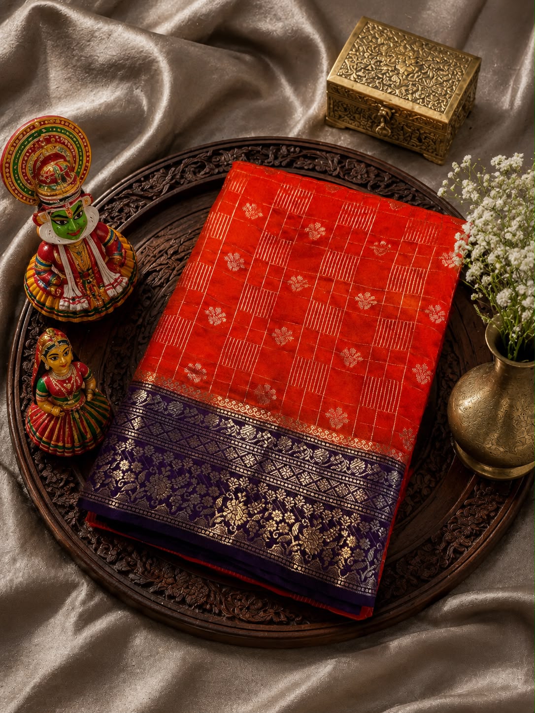 Handloom Banarasi Chiniya Silk Sarees