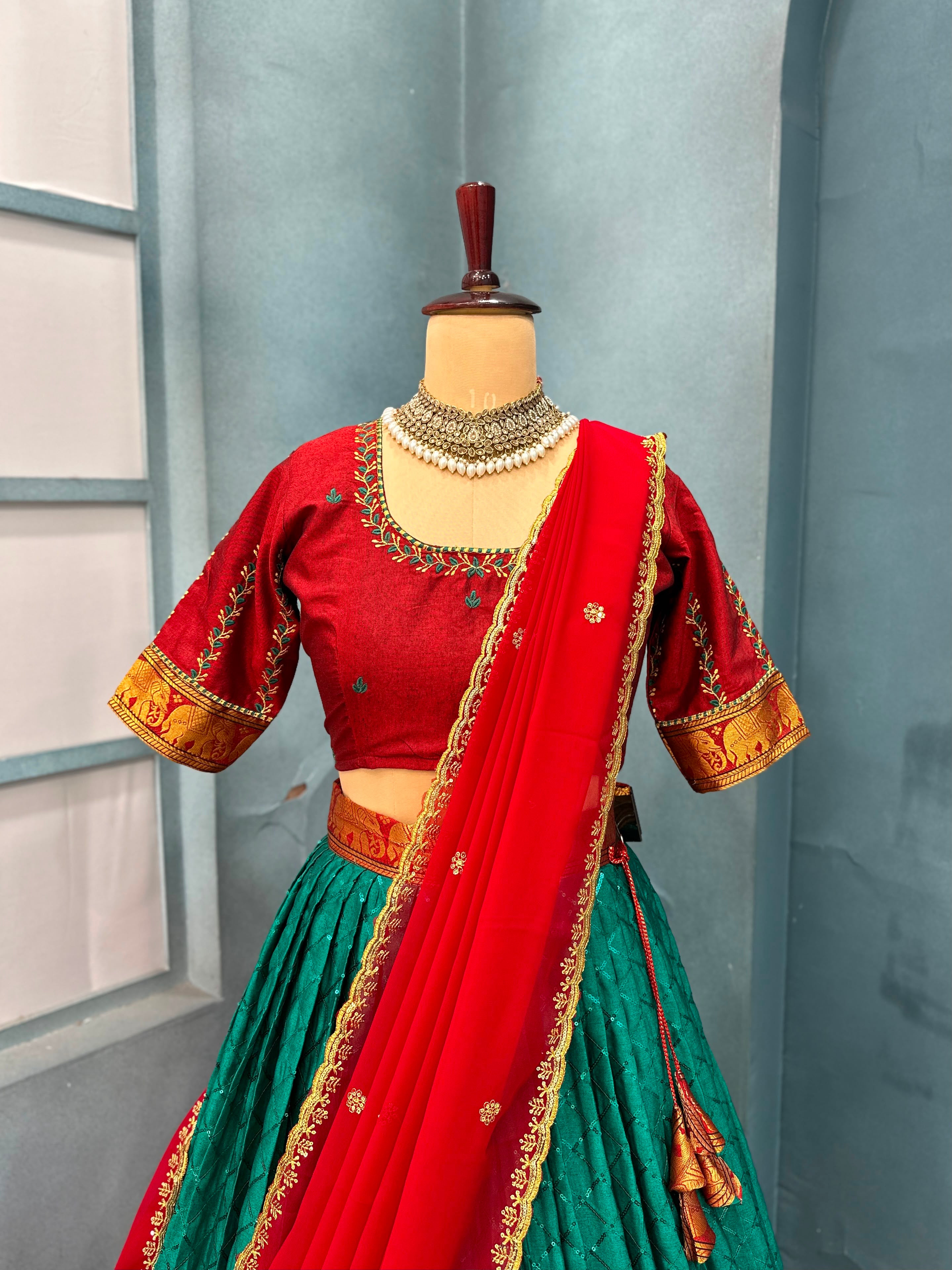 Fully Stitched Narayanpet Lehanga