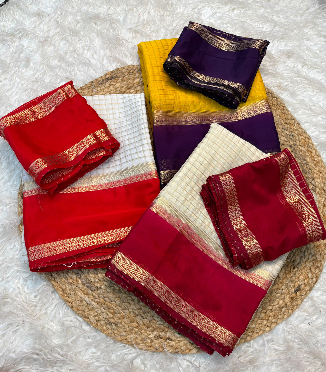 Chinnon Saree with Weaving Chex