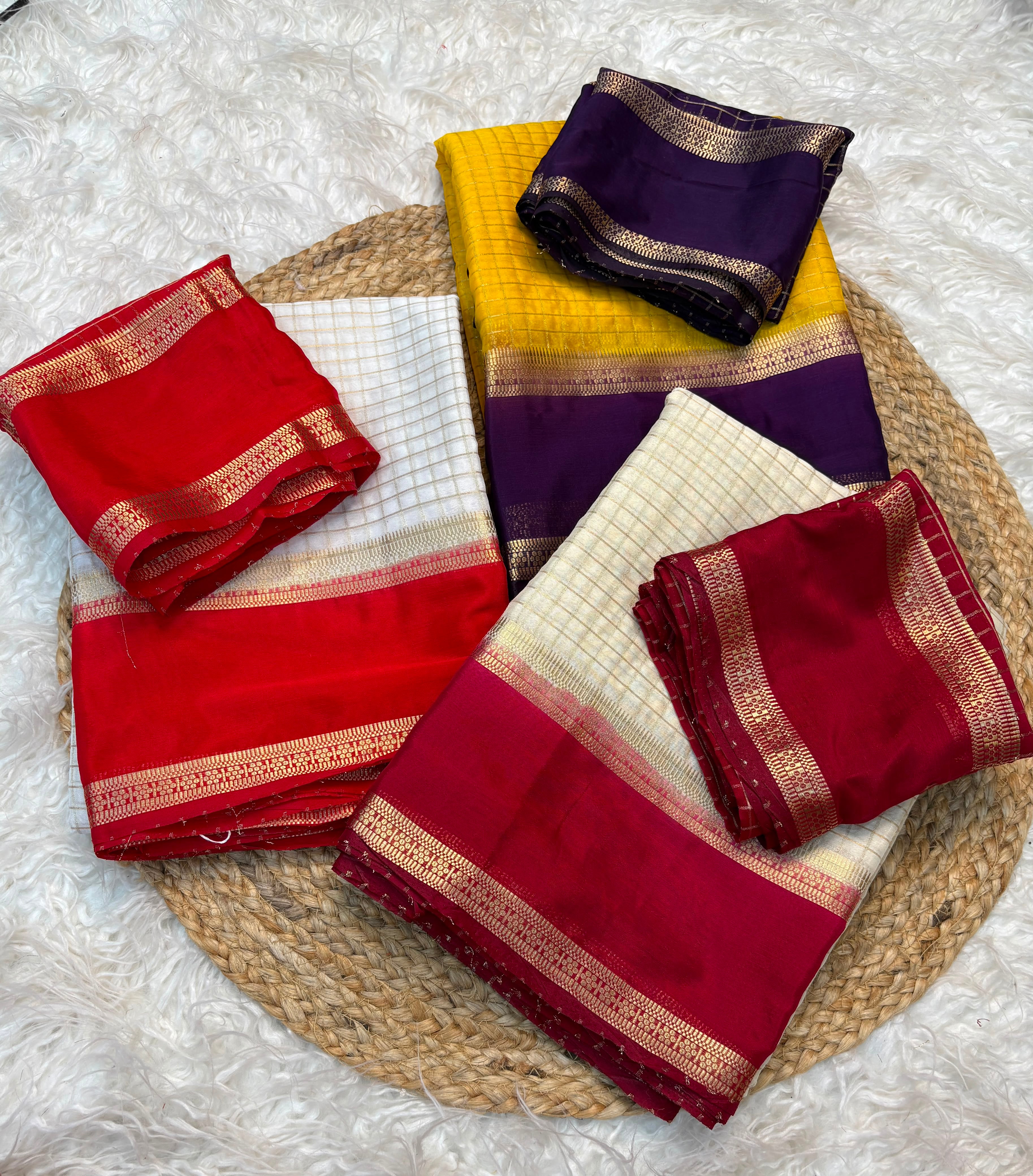 Chinnon Saree with Weaving Chex