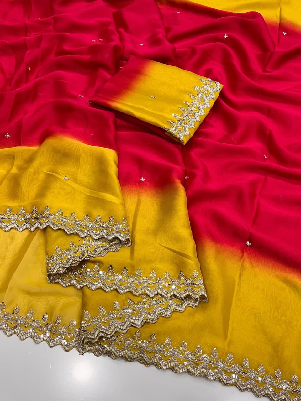 Soft Chiffon Sarees with Sequence Work