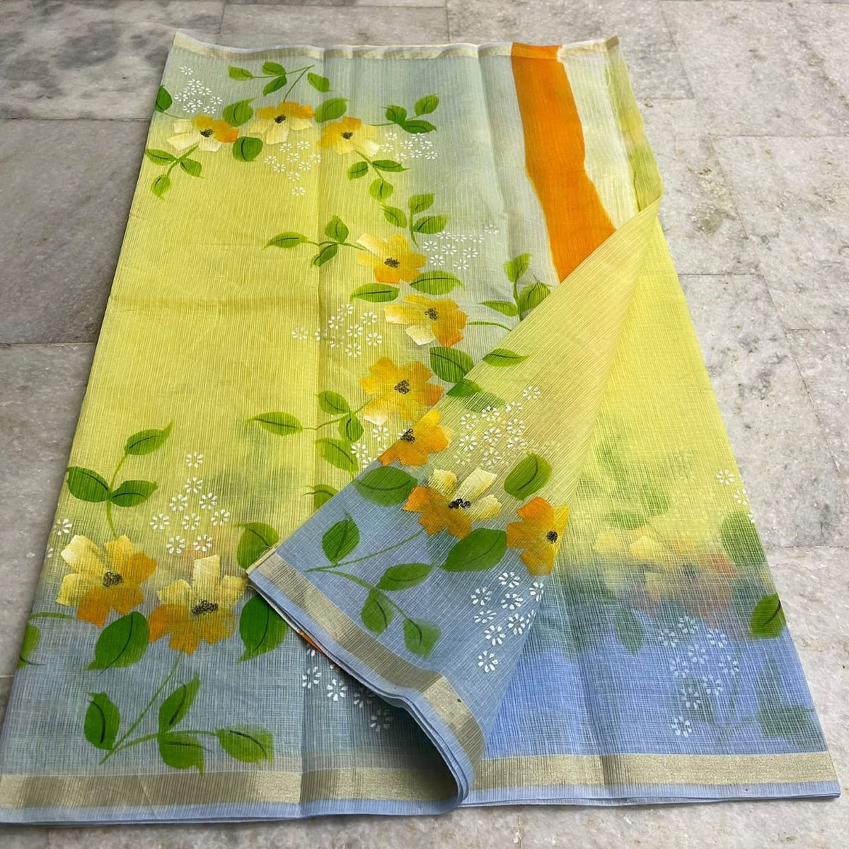 Kota Doriya Brush Paint Sarees