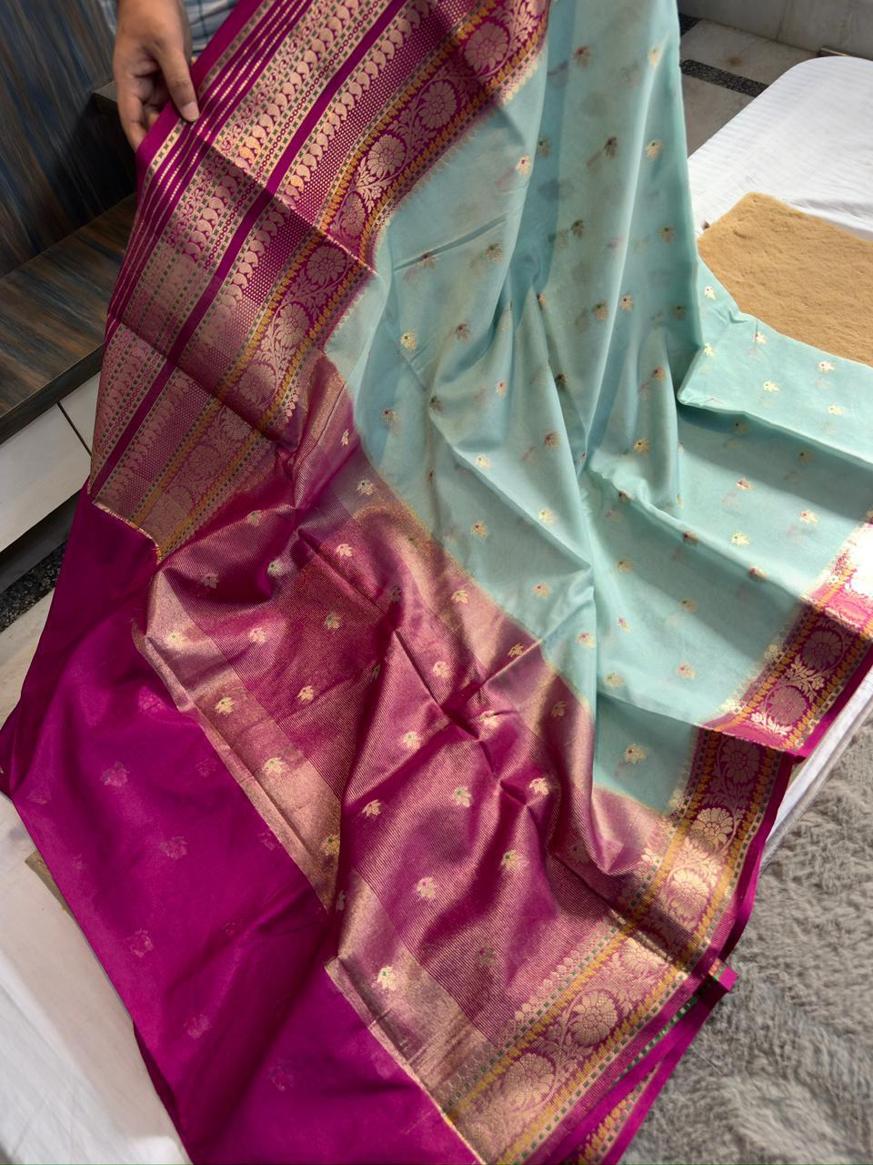 Banarasi Dyble Dupion Soft Silk Sarees