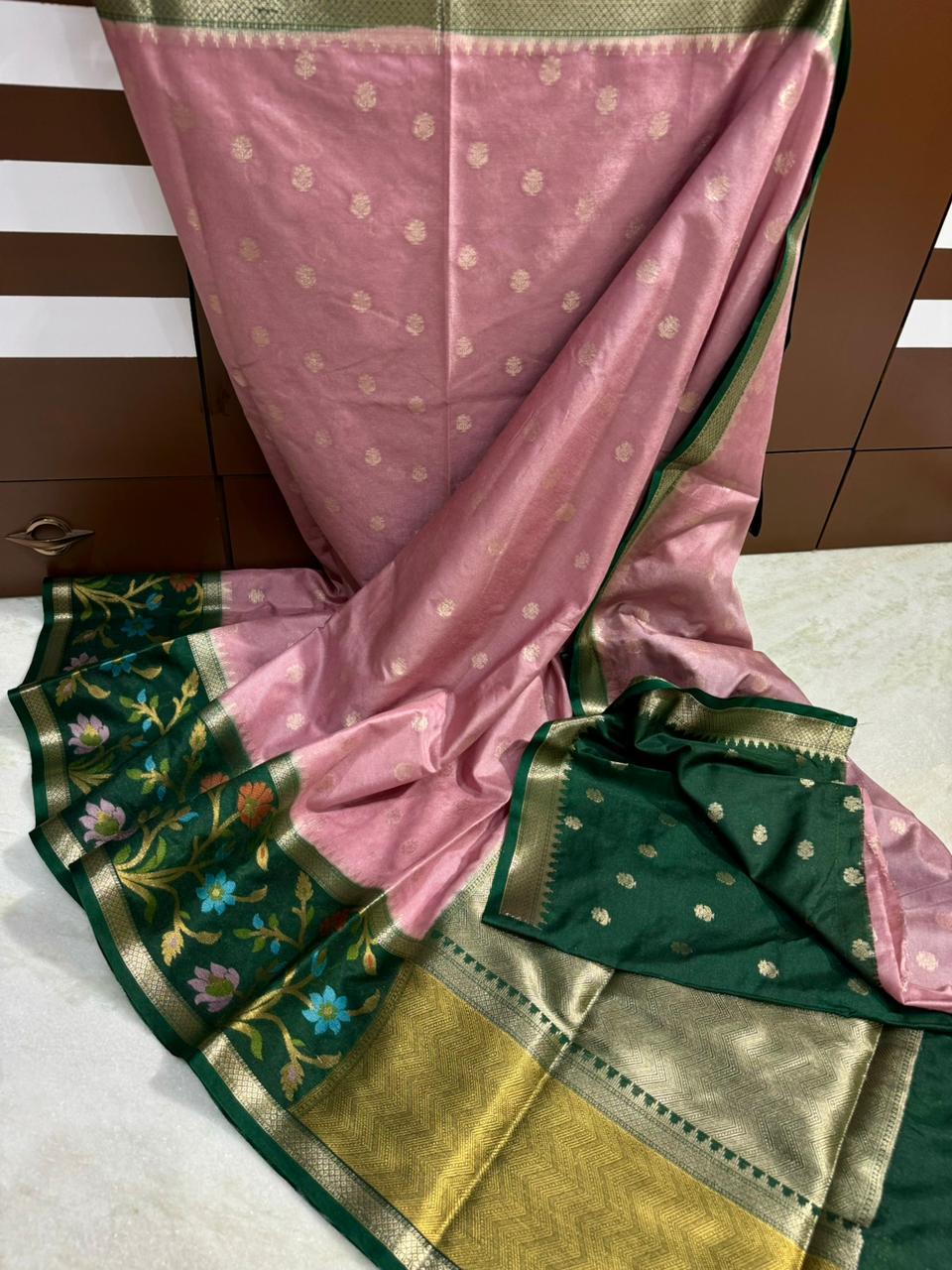 Premium Banarasi Dyble Dupion Soft Silk Sarees