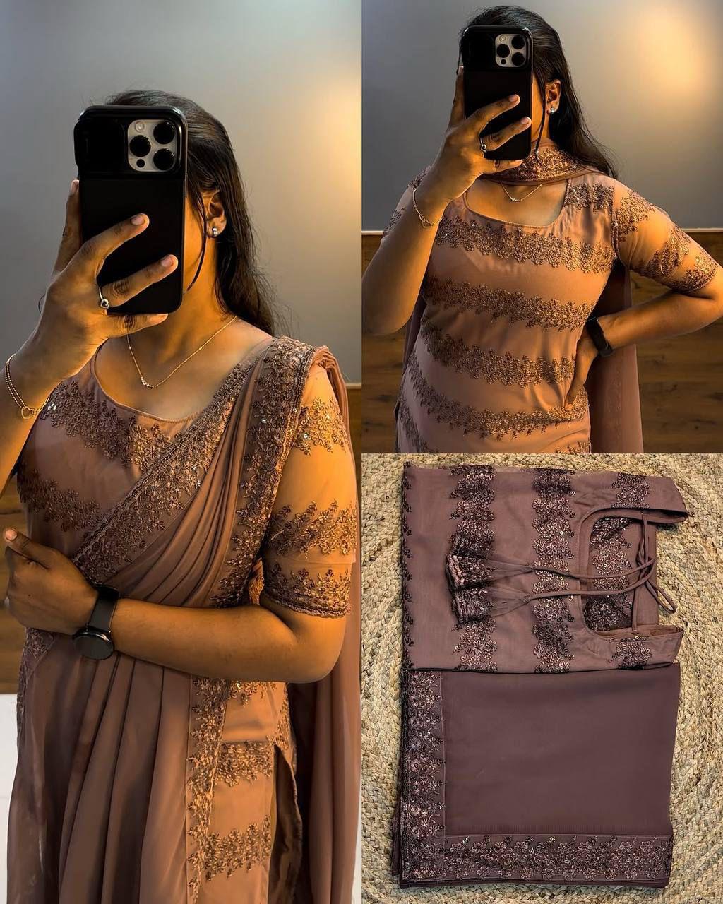 Sequence Work Kurti with Duppata