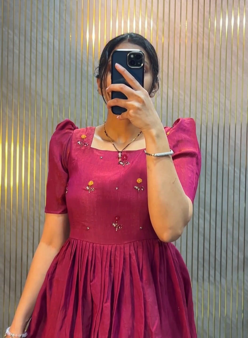 Designer Midi Dress with Handwork