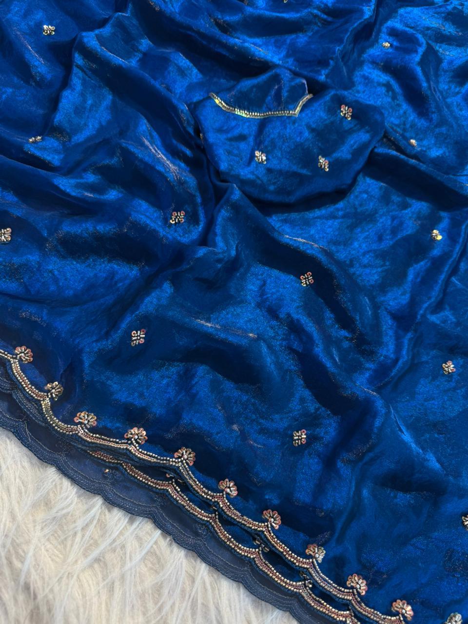 Space Silk with Premium Allover and Border Work