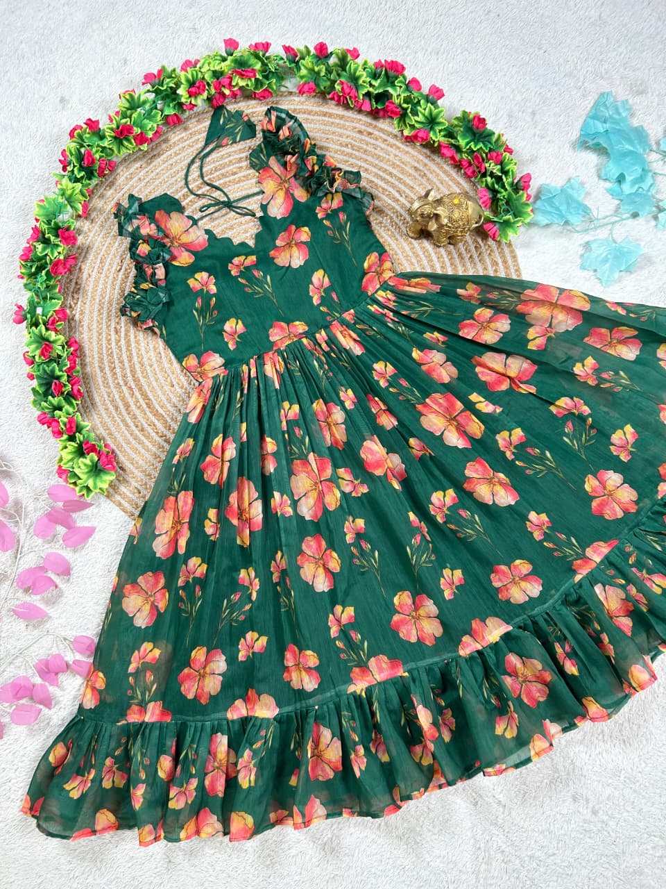 Pure Chanderi Midi Dress