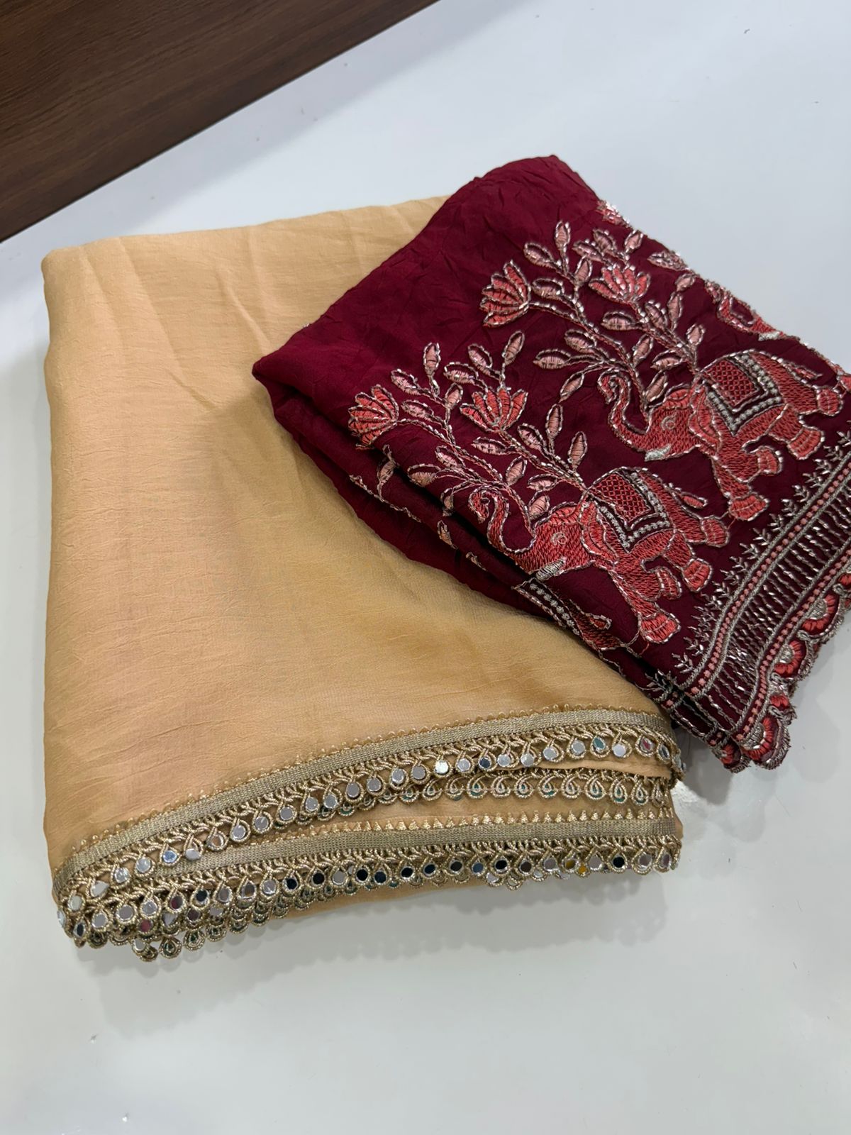 Designer Rangoli Crush Saree