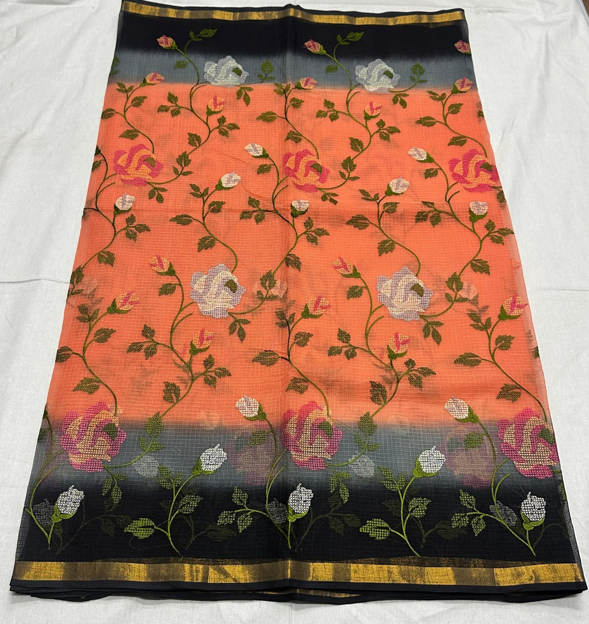Kota designer sarees with petit point work