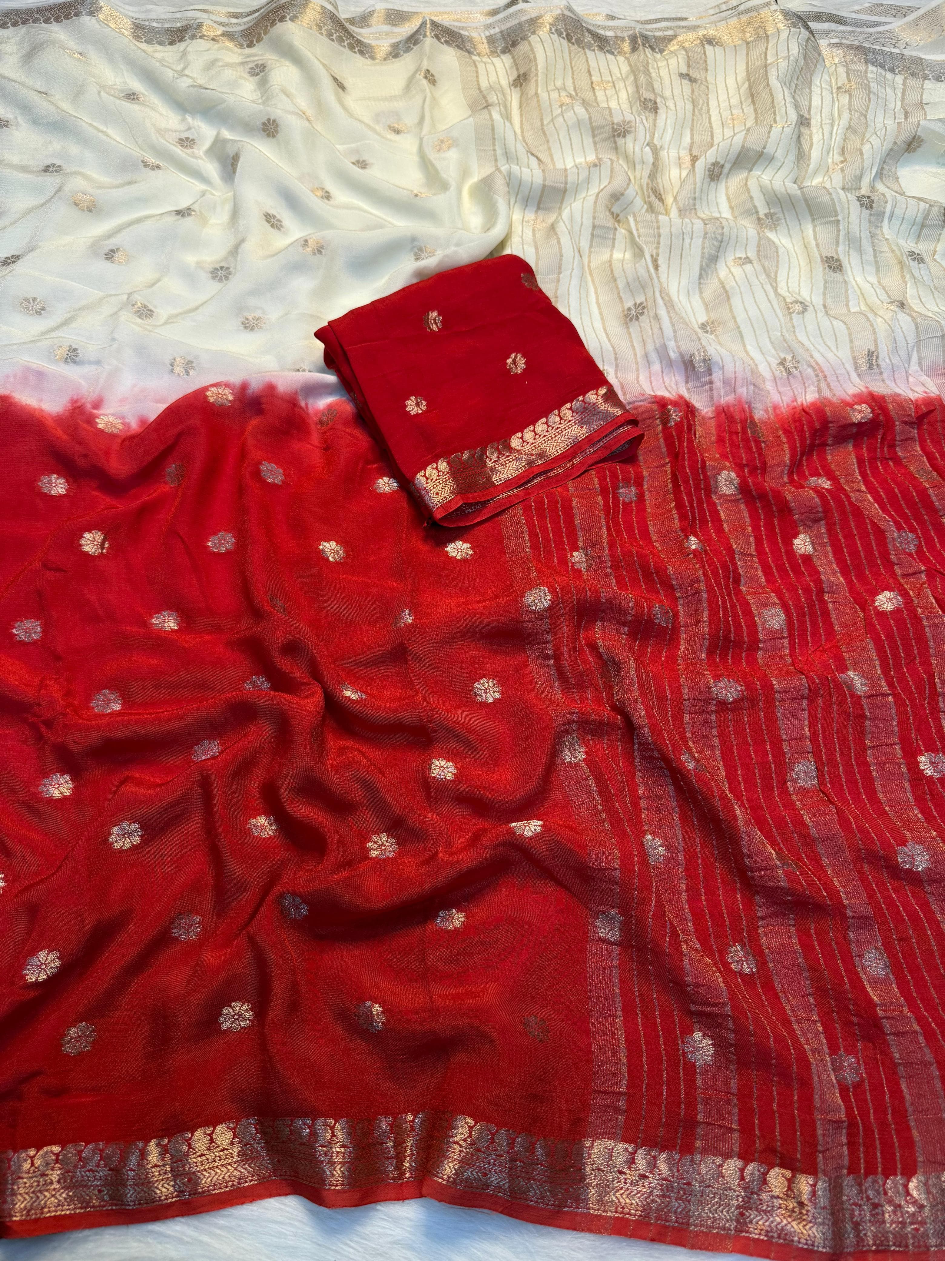 2D Pure viscose weaving jacquard sarees