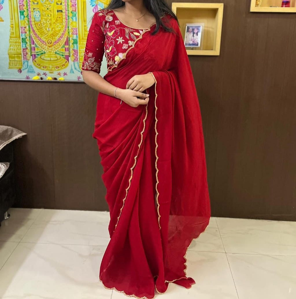 Chinnon Silk Designer Sarees