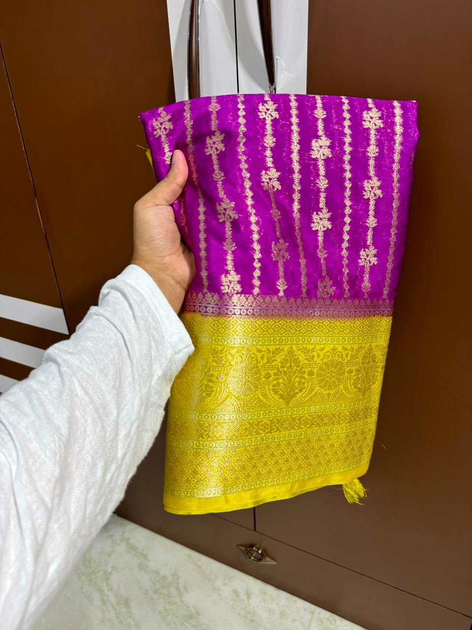 Banarasi Dyble Dupion Soft Silk Sarees