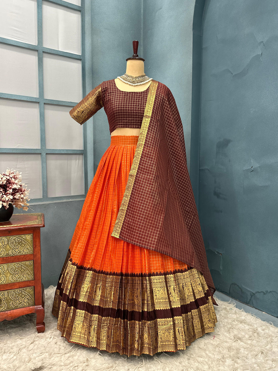Pure Kanchi Cotton Fully Stitched Lehengas