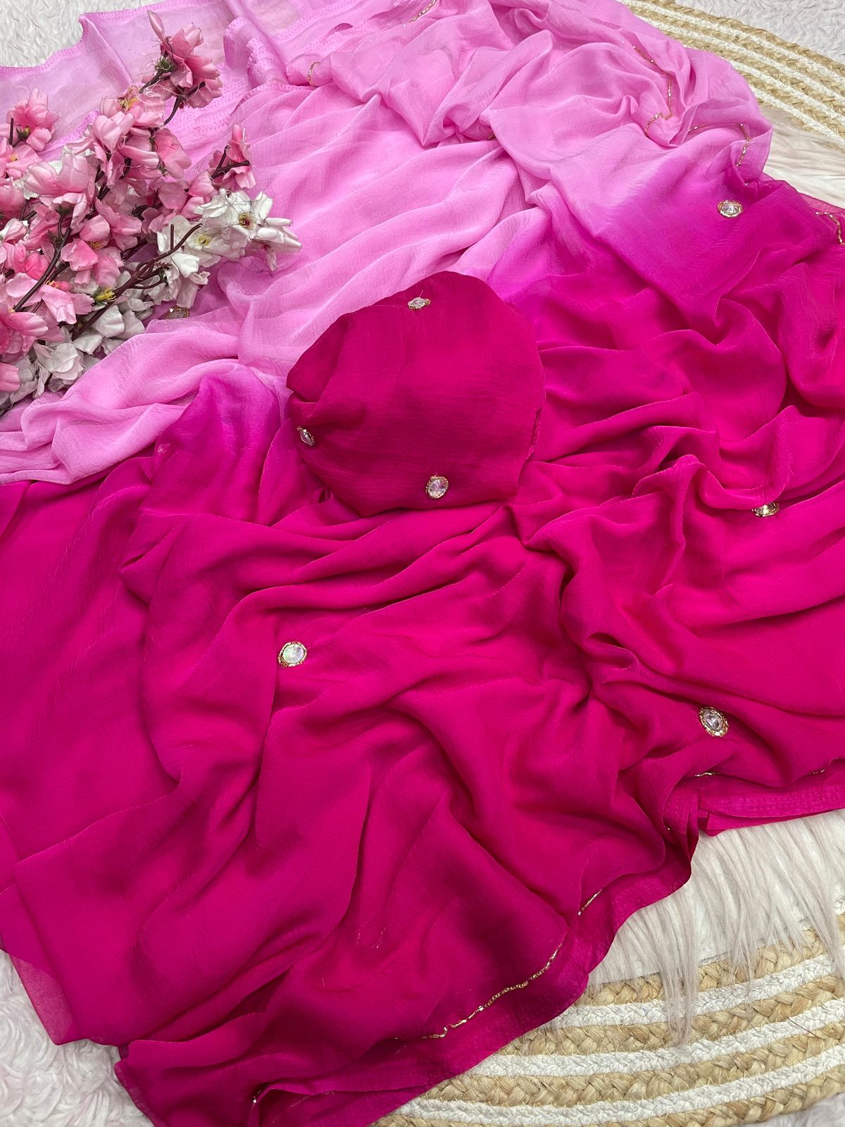 Pure Soft Nazmin Chinnon Sarees