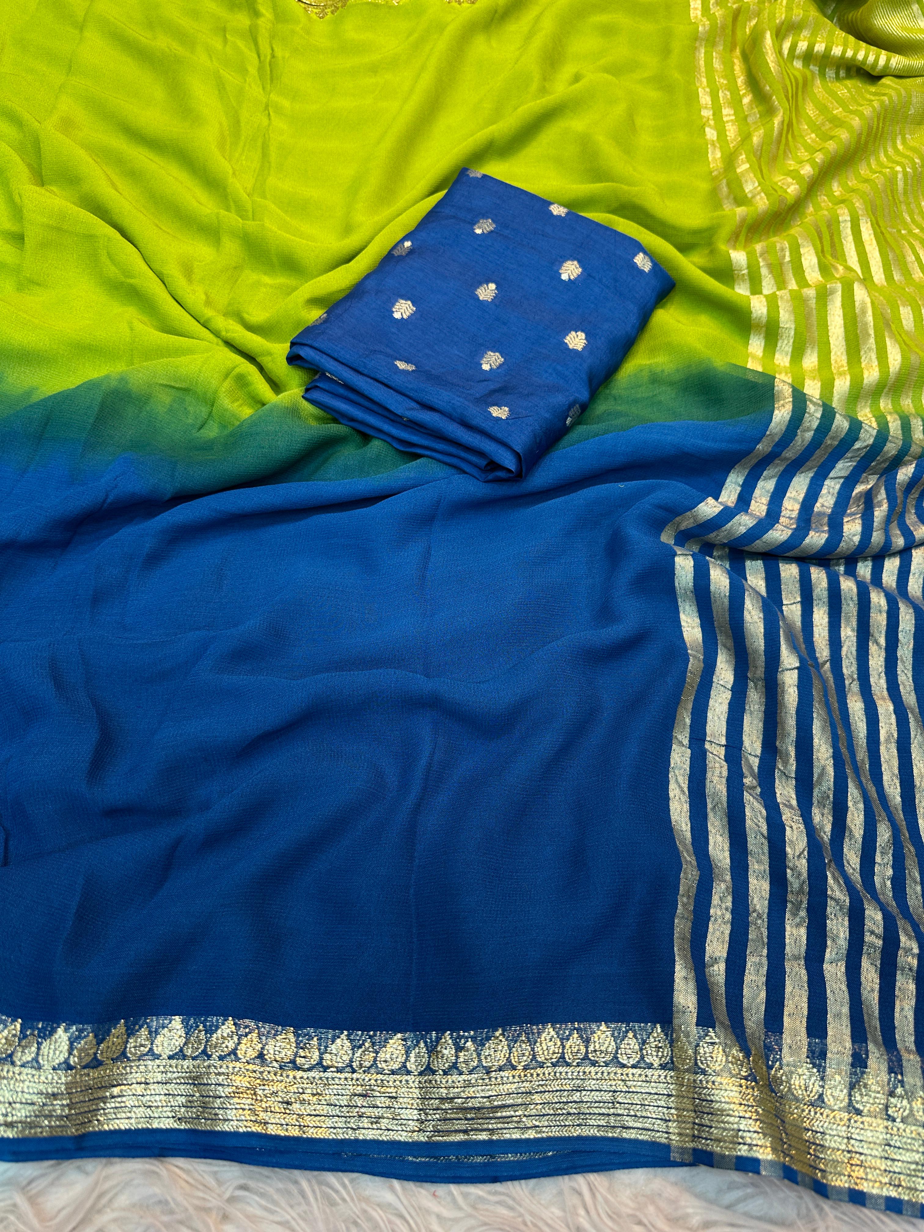 Soft Viscouse Georgette Shade Sarees
