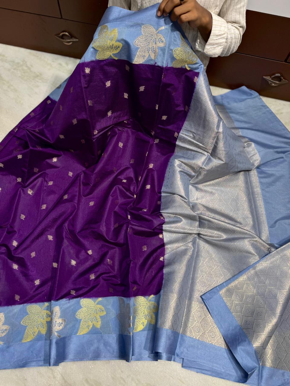 Elegant Banarasi Dyble Soft Silk Sarees